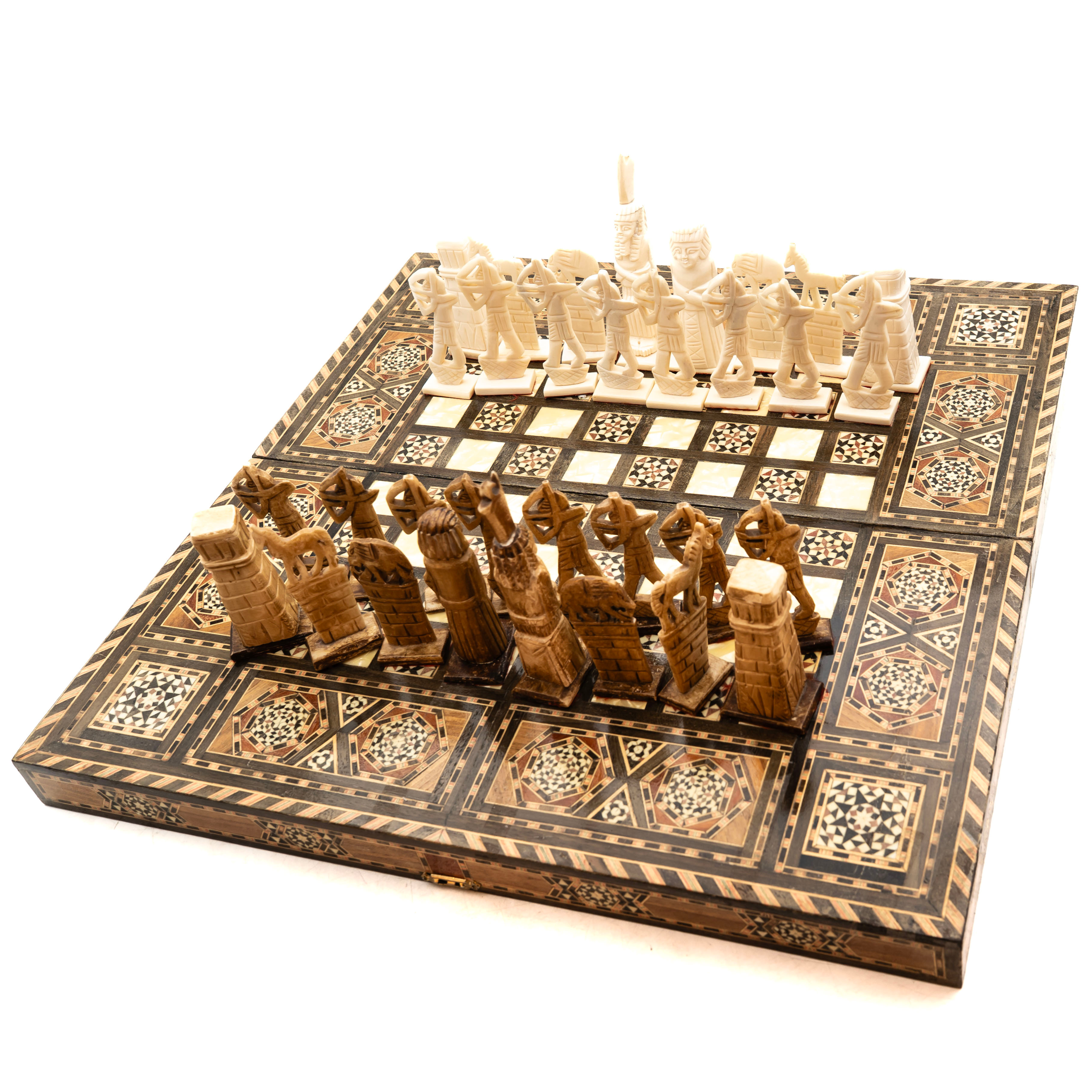 SCHACK & BACKGAMMONSPEL, Egypten, Kamelben, 1960-tal.