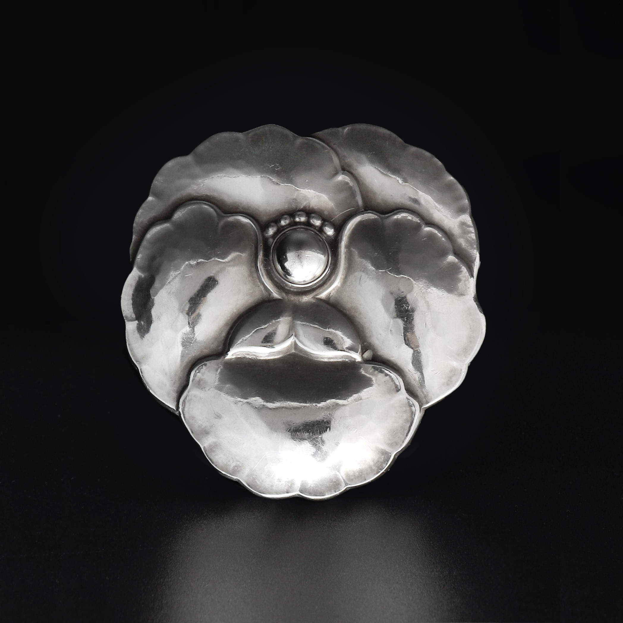 GEORG JENSEN. Brosch, blomma, no 113, silver, Georg Jensen.