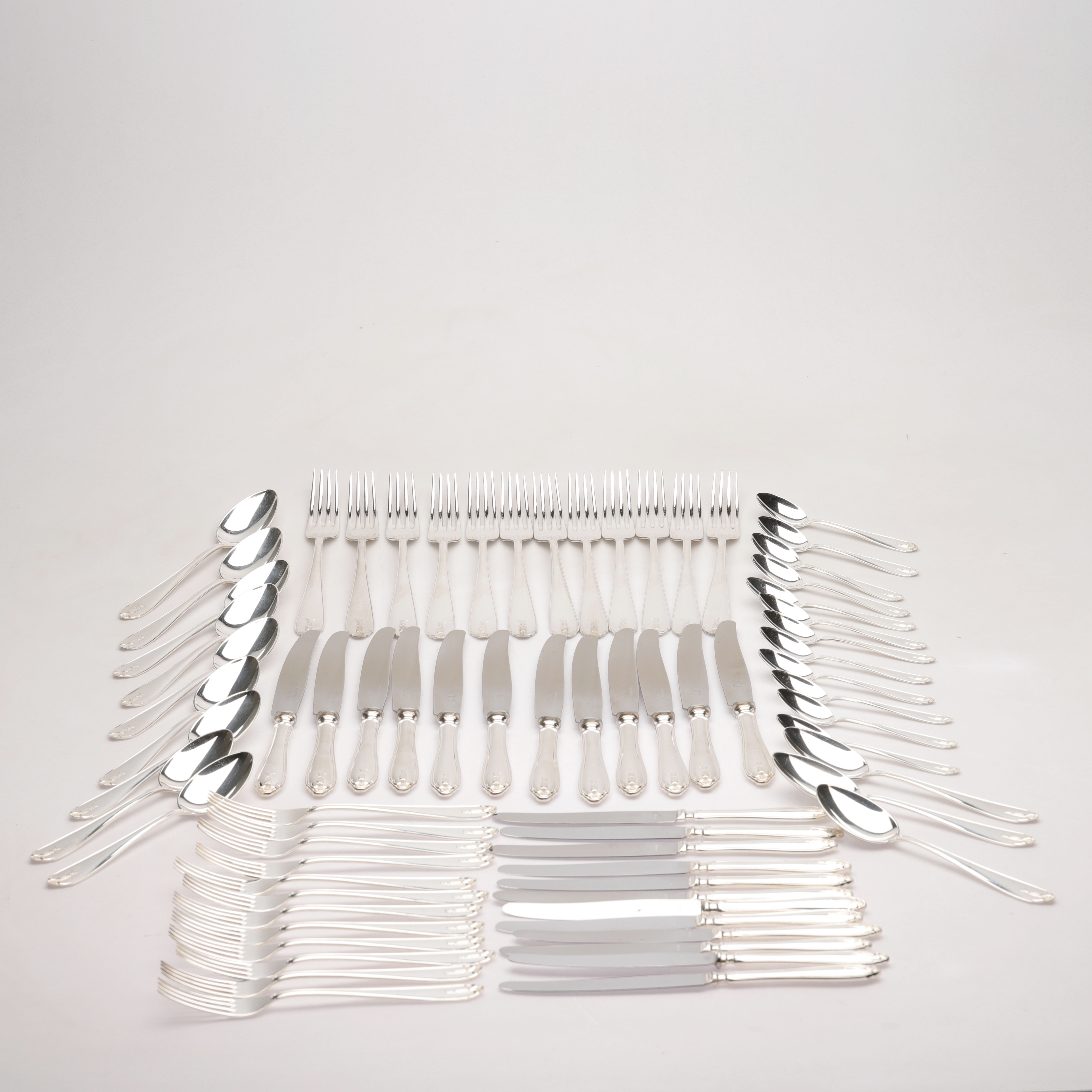 BESTICK, 72 delar, nysilver, "Vasa", 1900-tal.