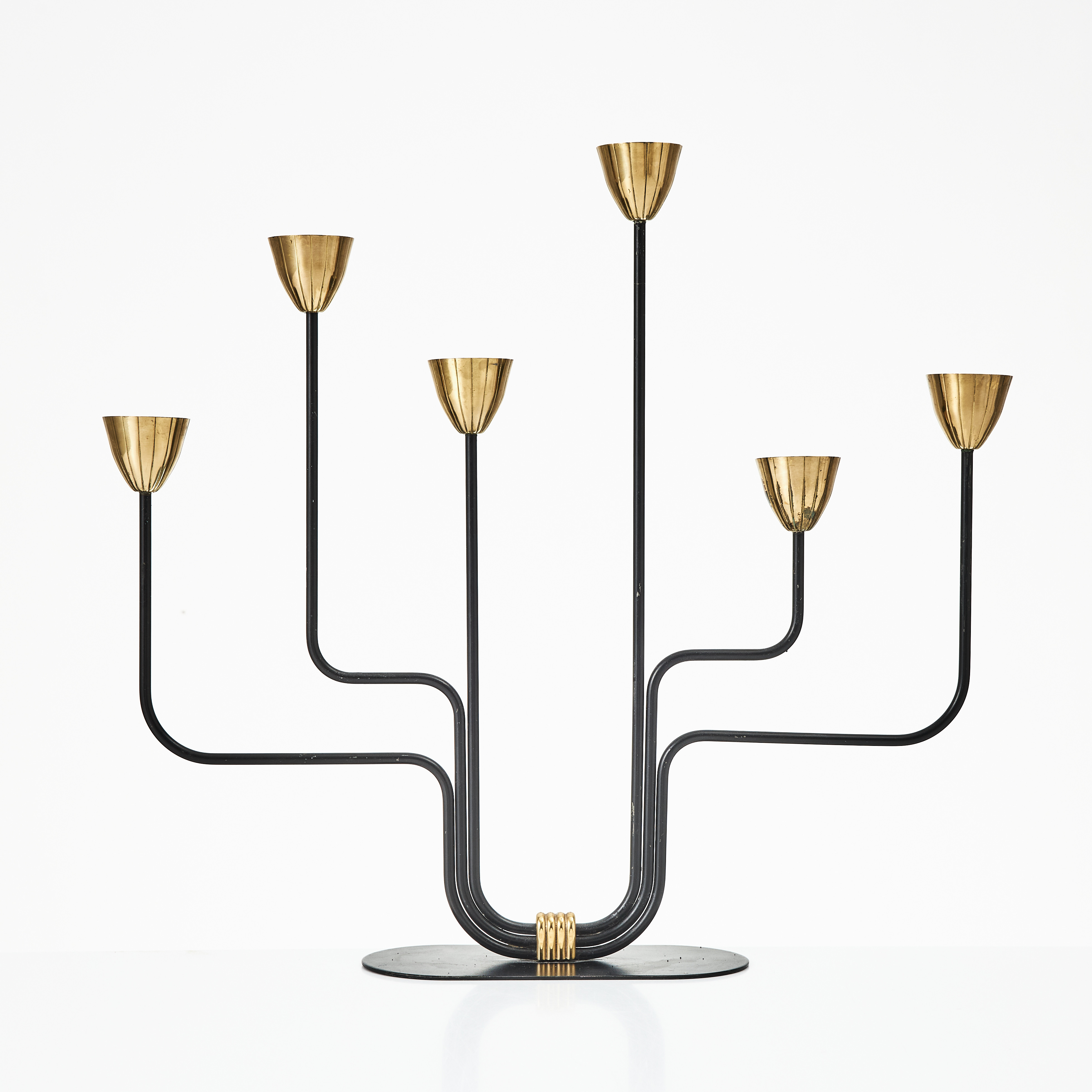 GUNNAR ANDER. Ljusstake, för 6 st ljus, Ystad metall.