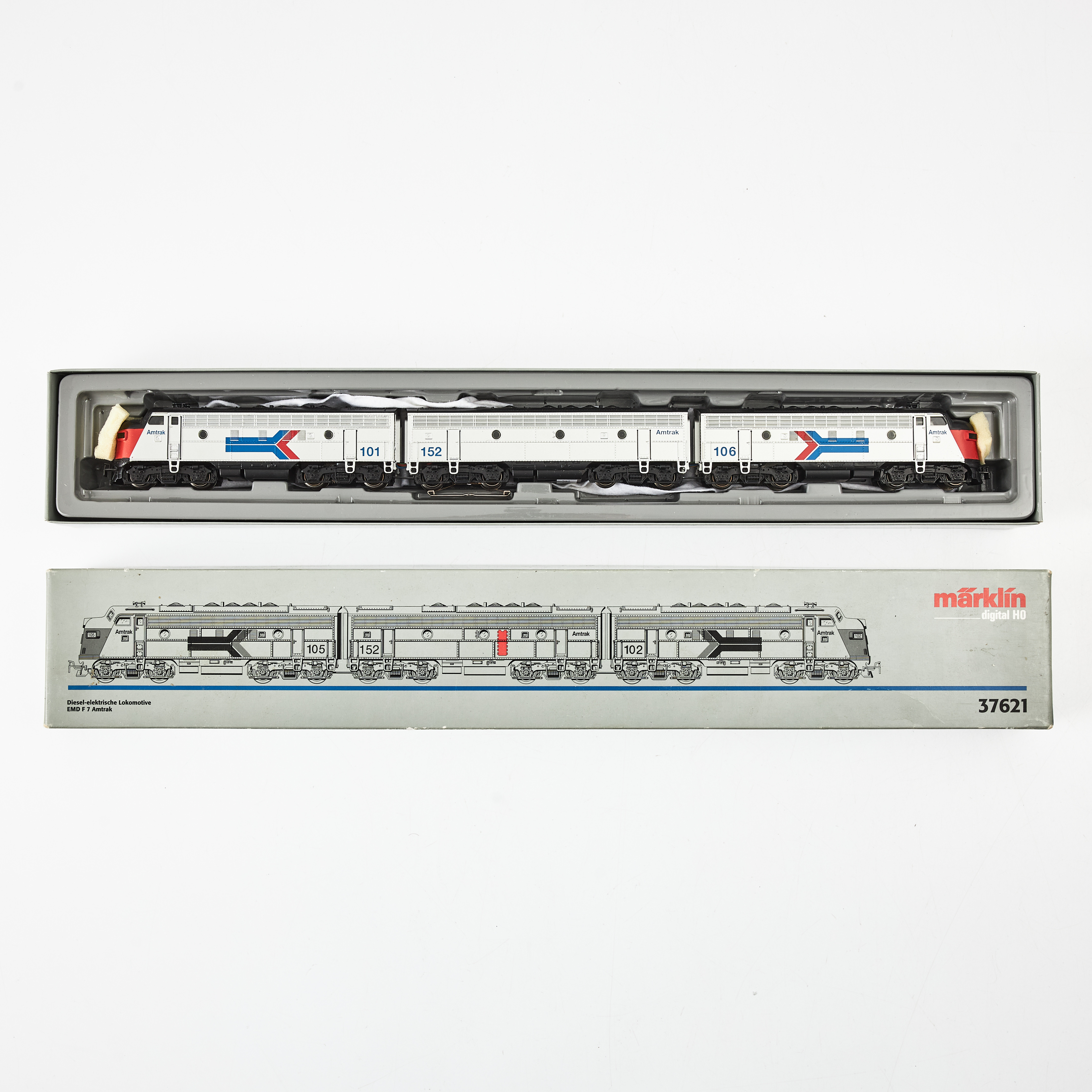 MÄRKLIN. 37621, Diesellok, elektriskt, "Amtrak", EMD 7, H0.