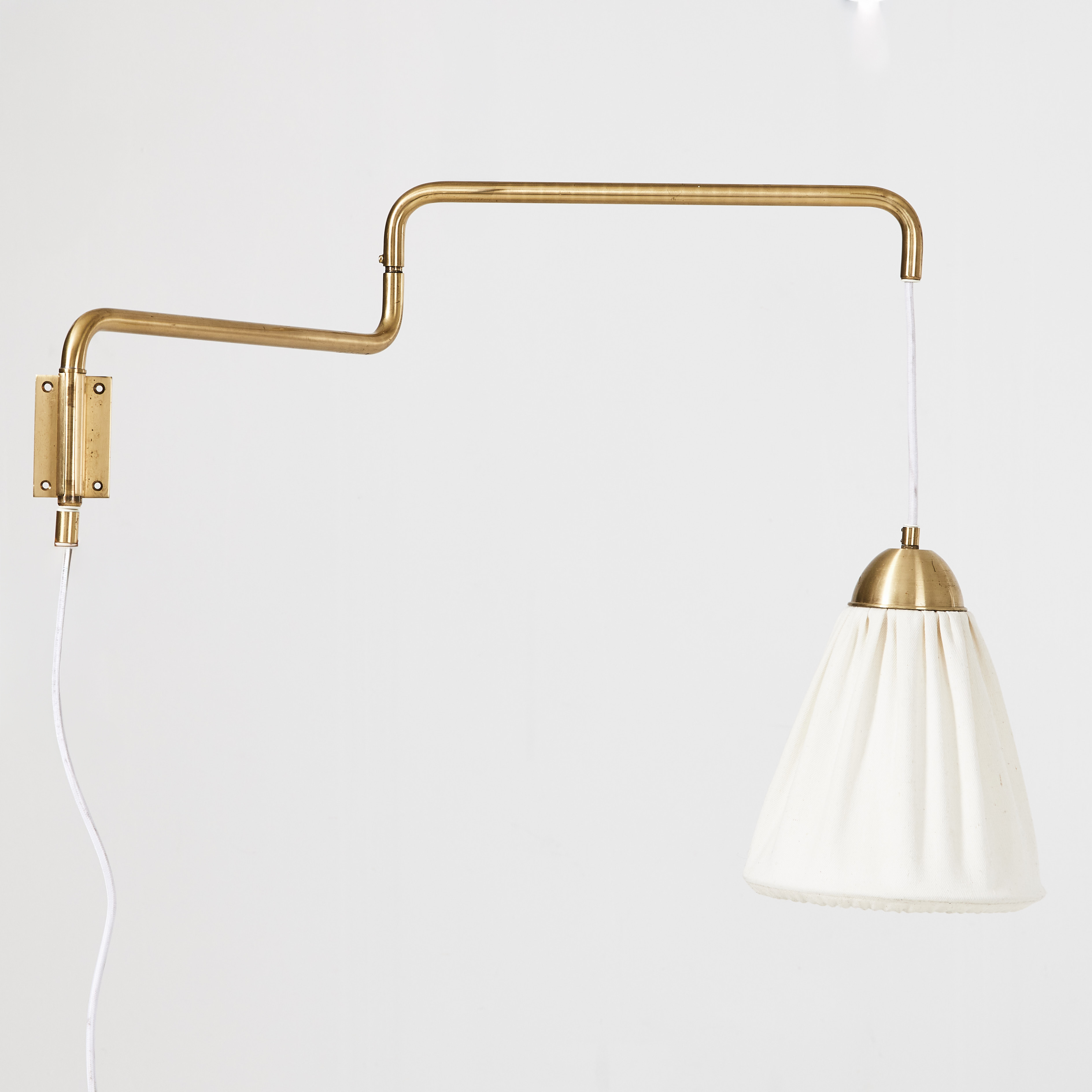 VÄGGLAMPA, Ivar Borén, 1960-tal, mässing, märkt IB 6703.