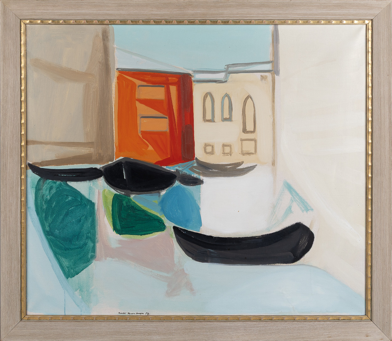 BERTIL BERNTSSON. Motiv från Venedig, olja på duk.