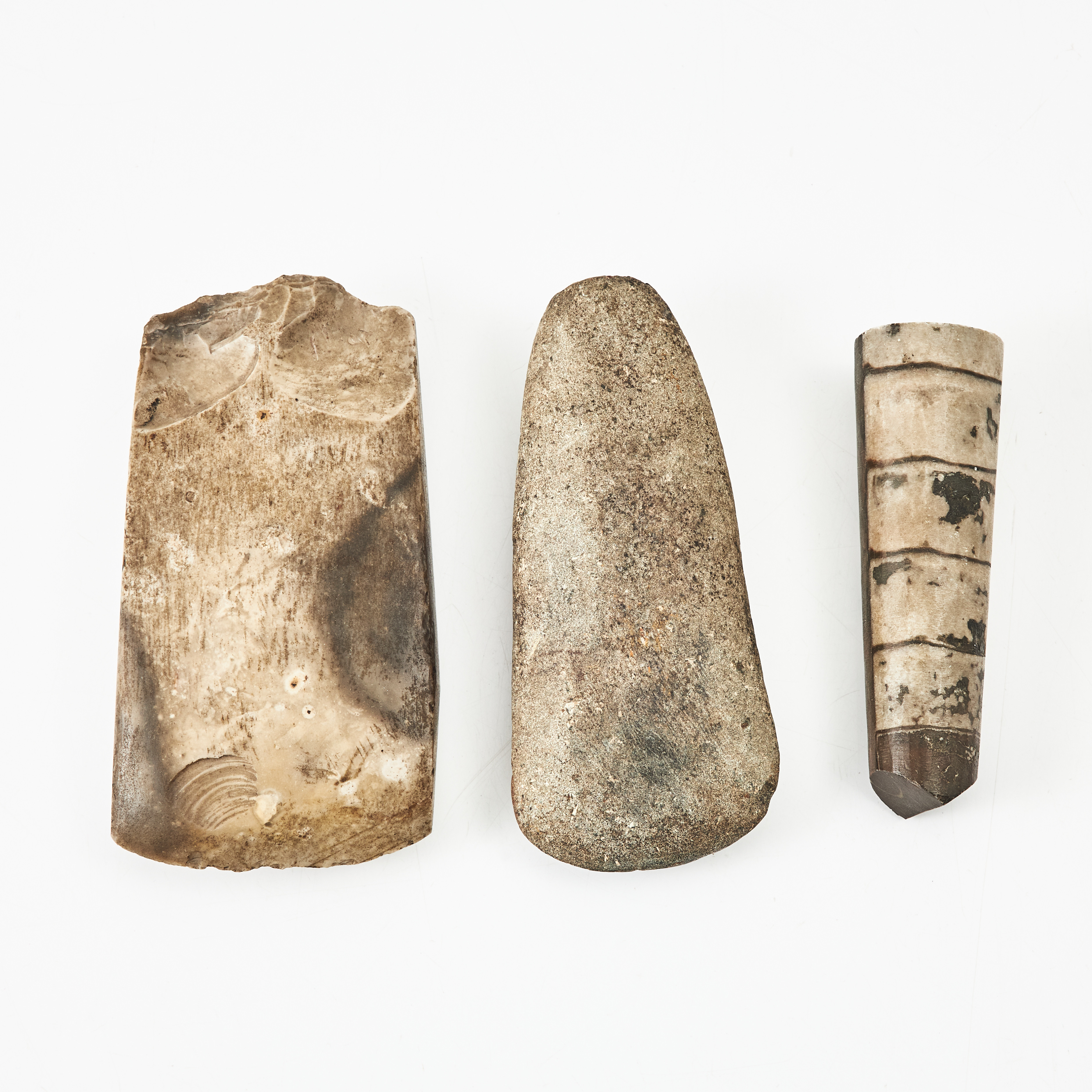 YXOR, 2 stycken, flinta och bergart, FOSSIL, sten.