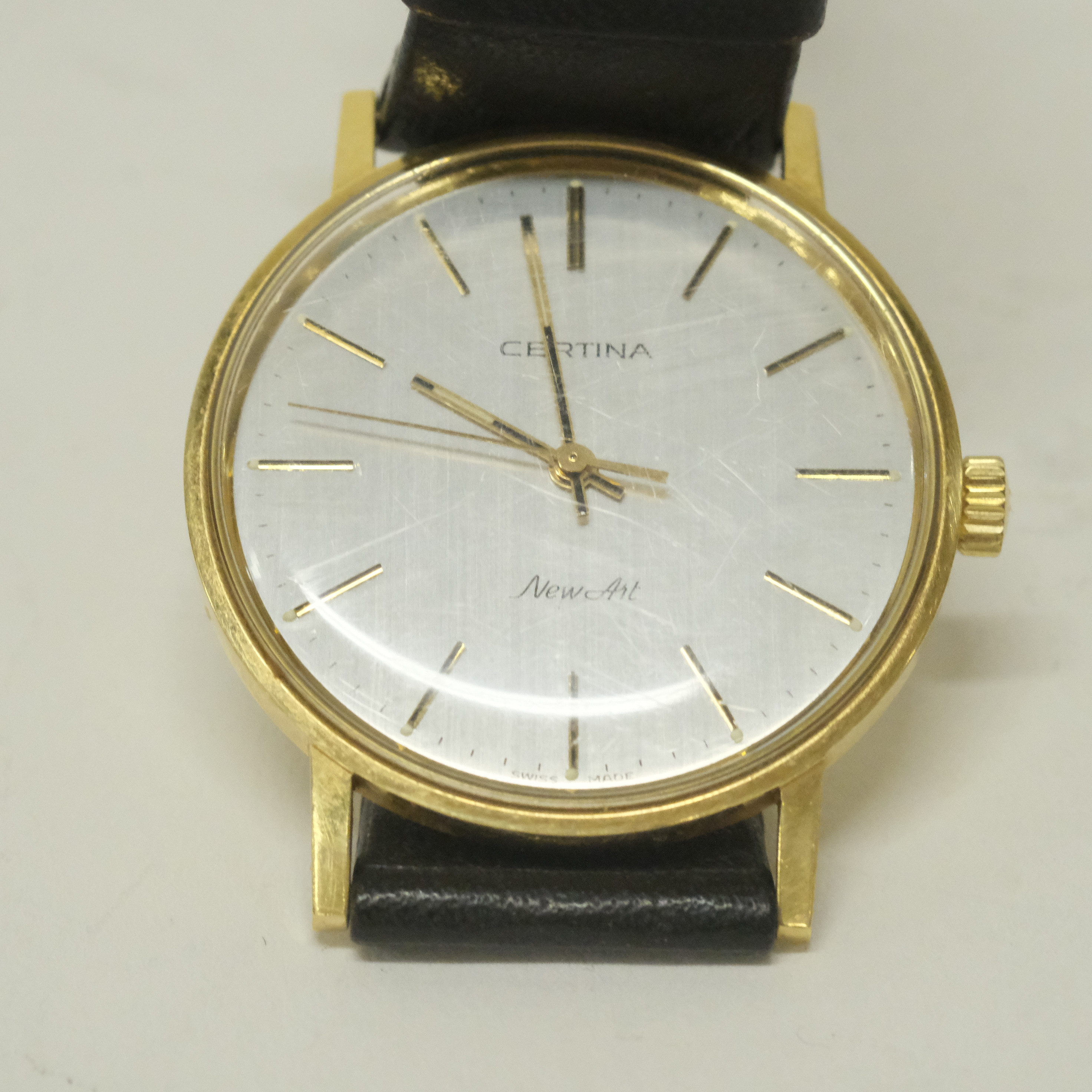 HERRARMBANDSUR, CERTINA, NEW ART, 18K GULD, MANUELL, 33MM.