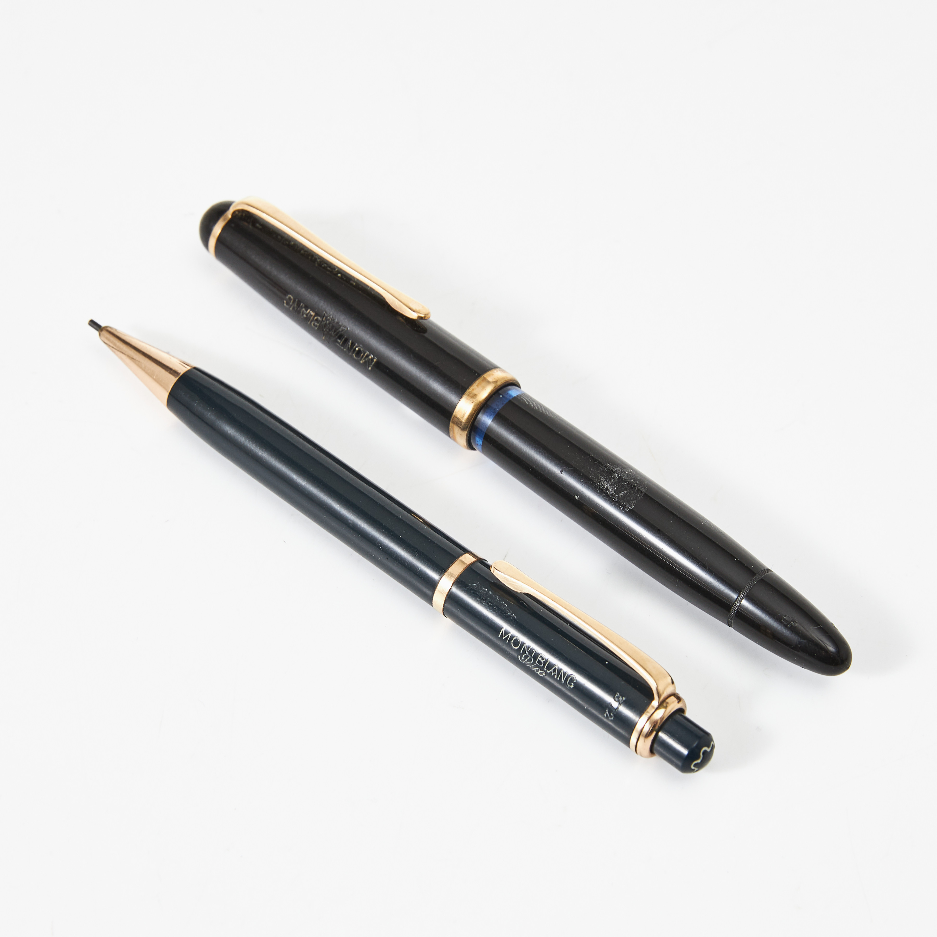 MONTBLANC, pennor, 2 stycken, reservoir-resp. blyertspenna.