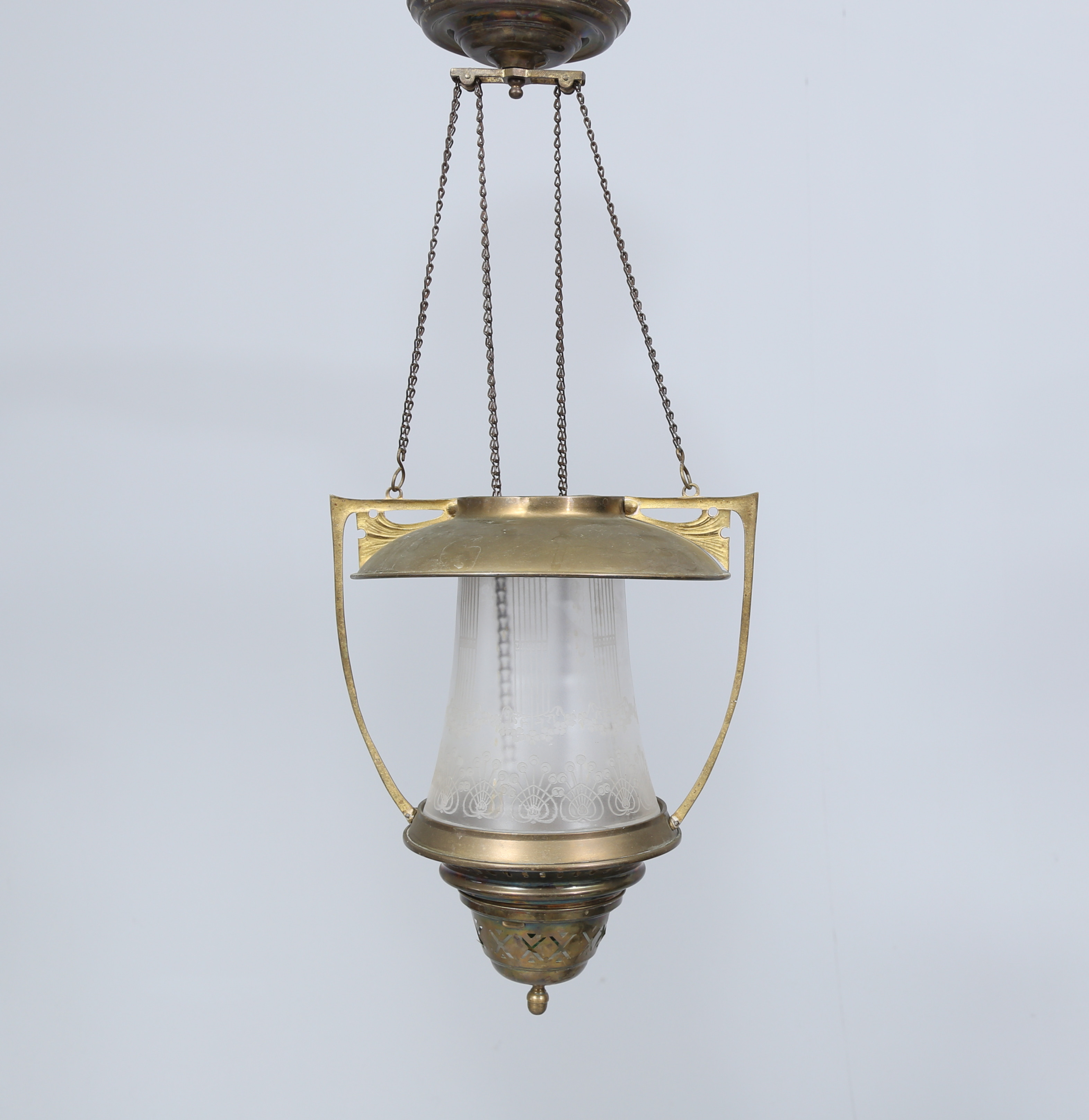 TAKAMPEL, glas och mässing, jugend, 1900-talets början.