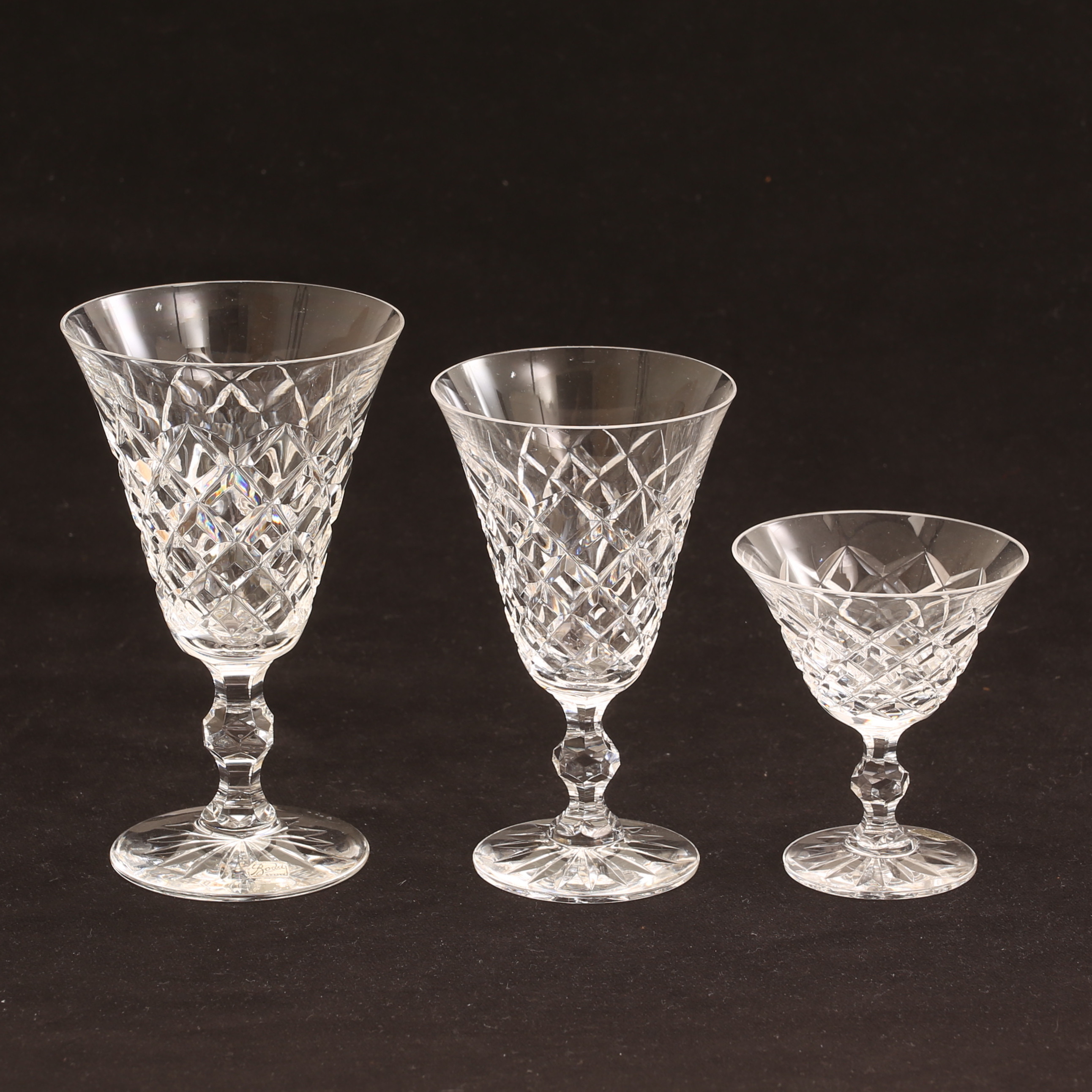 GLASSERVIS, 42 delar, Fritz Kallenberg, "Rut", Kosta.