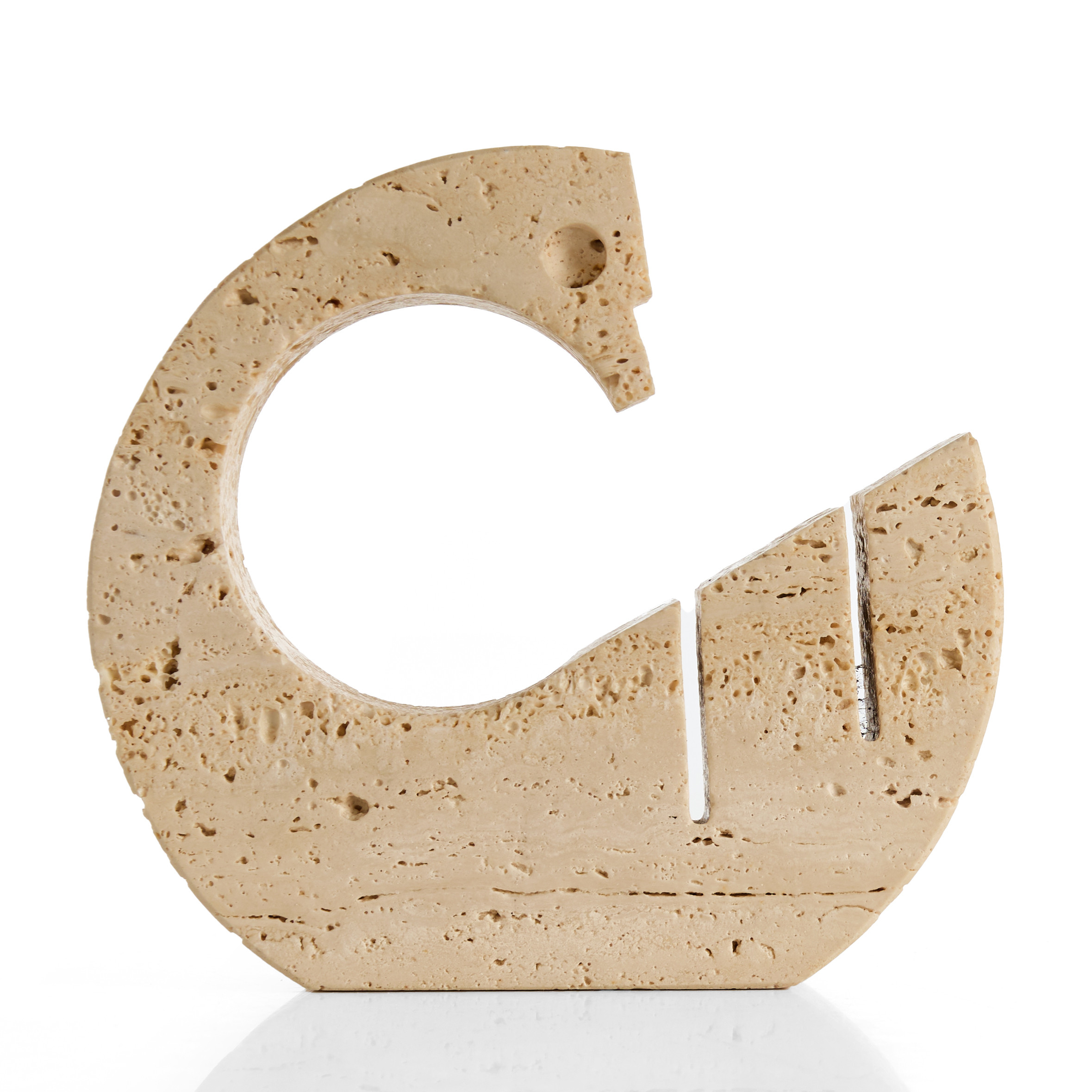 FRATELLI MANNELI, Italien, 1970-tal, skulptur, svan, travertin.