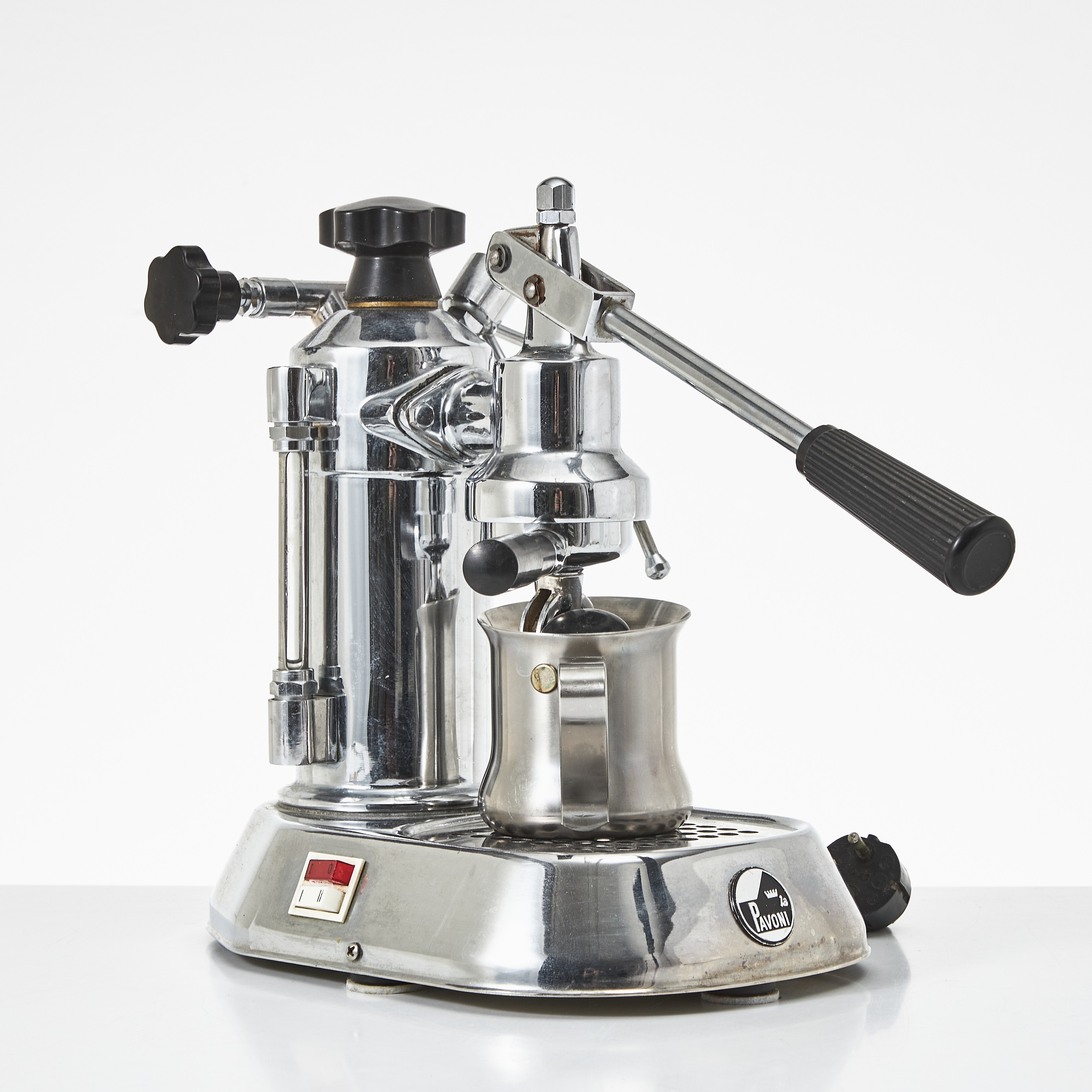 PAVONI, elektrisk espressomaskin, rostfritt stål, med tillbehör.