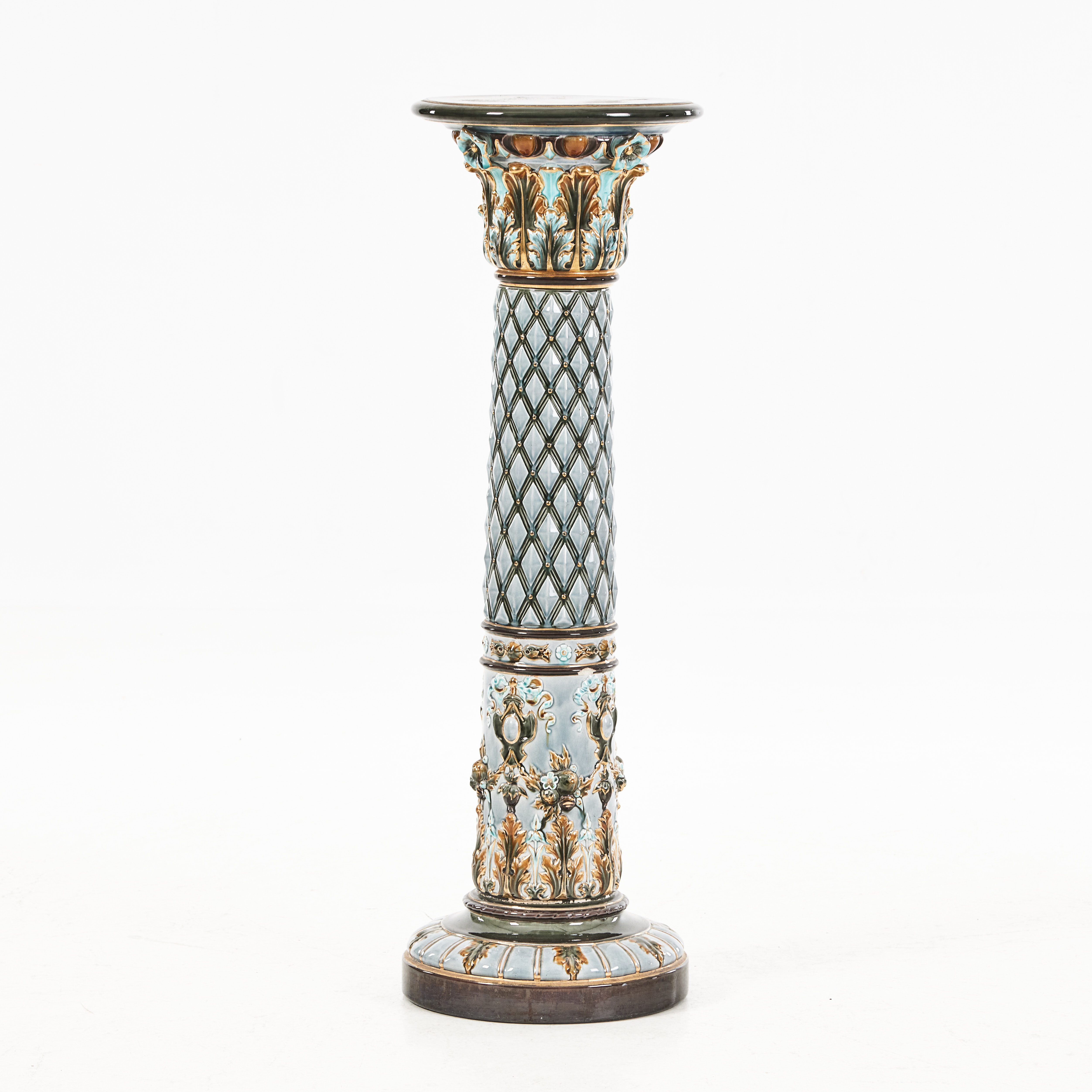 PIEDESTAL, majolika, Rörstrand, sent 1800-tal.