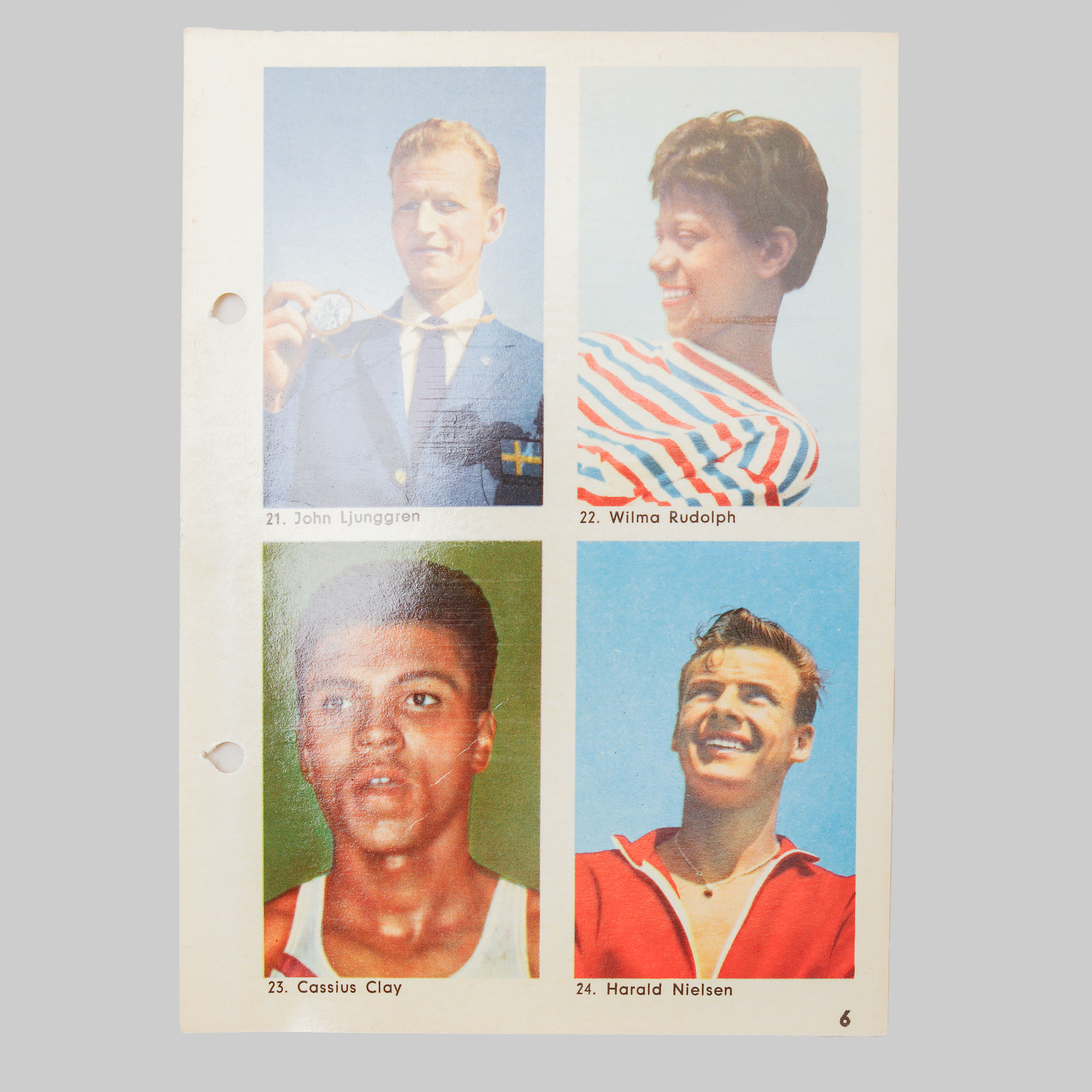 IDOLKORT, "Sportens Stjärnor" bl.a. Cassius Clay, Hemmets Journal, 1960-tal.