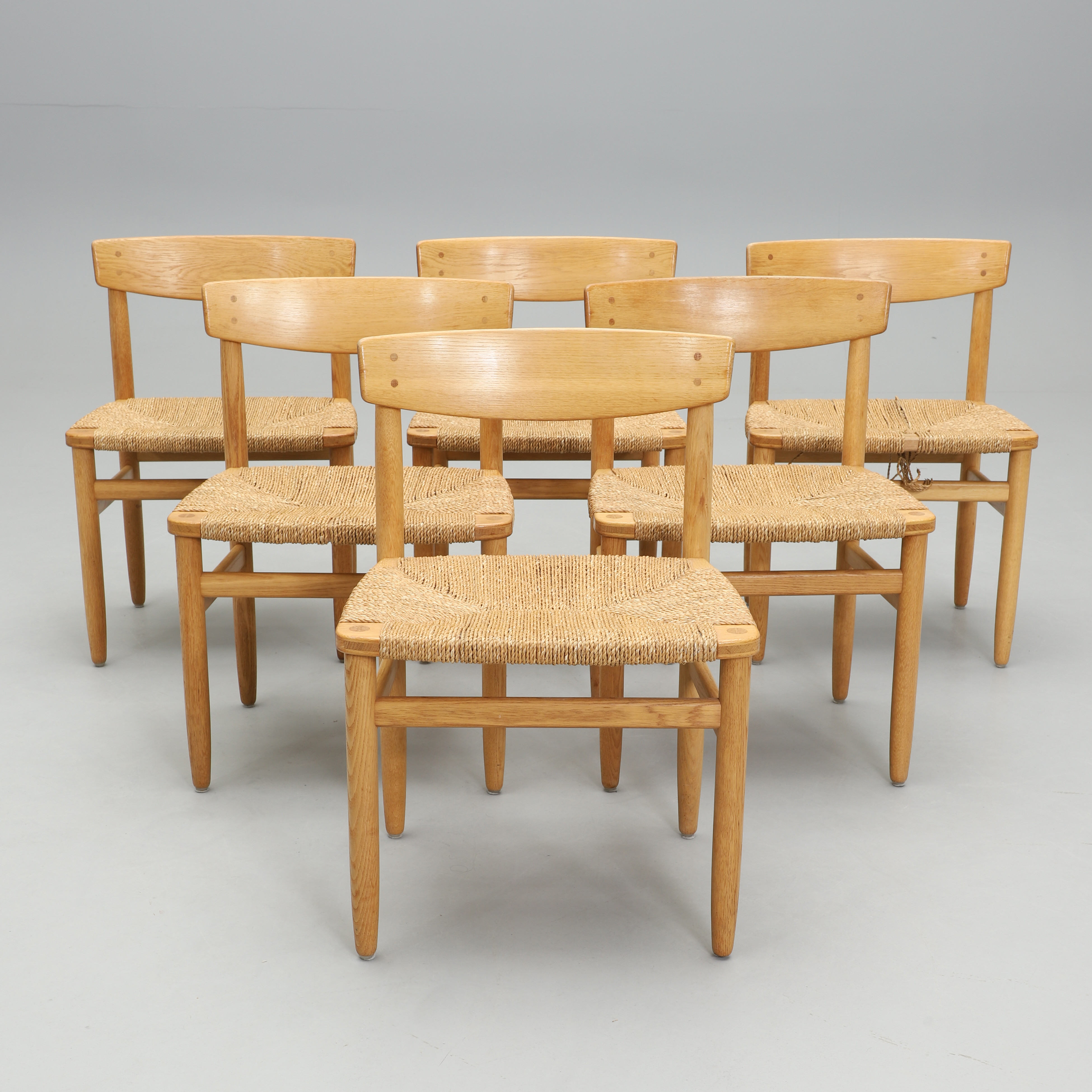 BØRGE MOGENSEN. Stolar, 6 st, "Öresund", Karl Andersson & Söner.