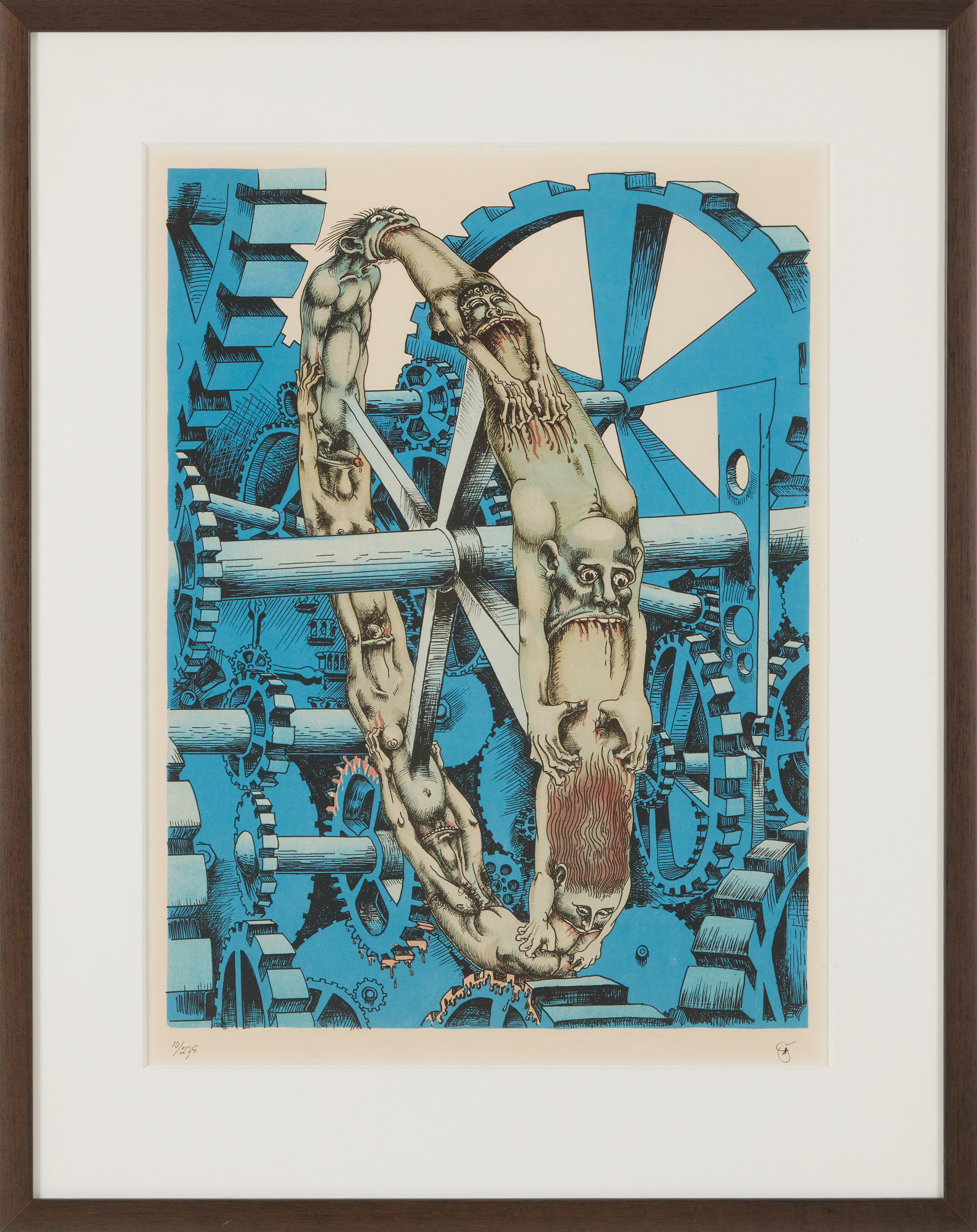 ULF RAHMBERG. "Livets hjul" färglitografi,monogramsignerad, numrerad 10/275.