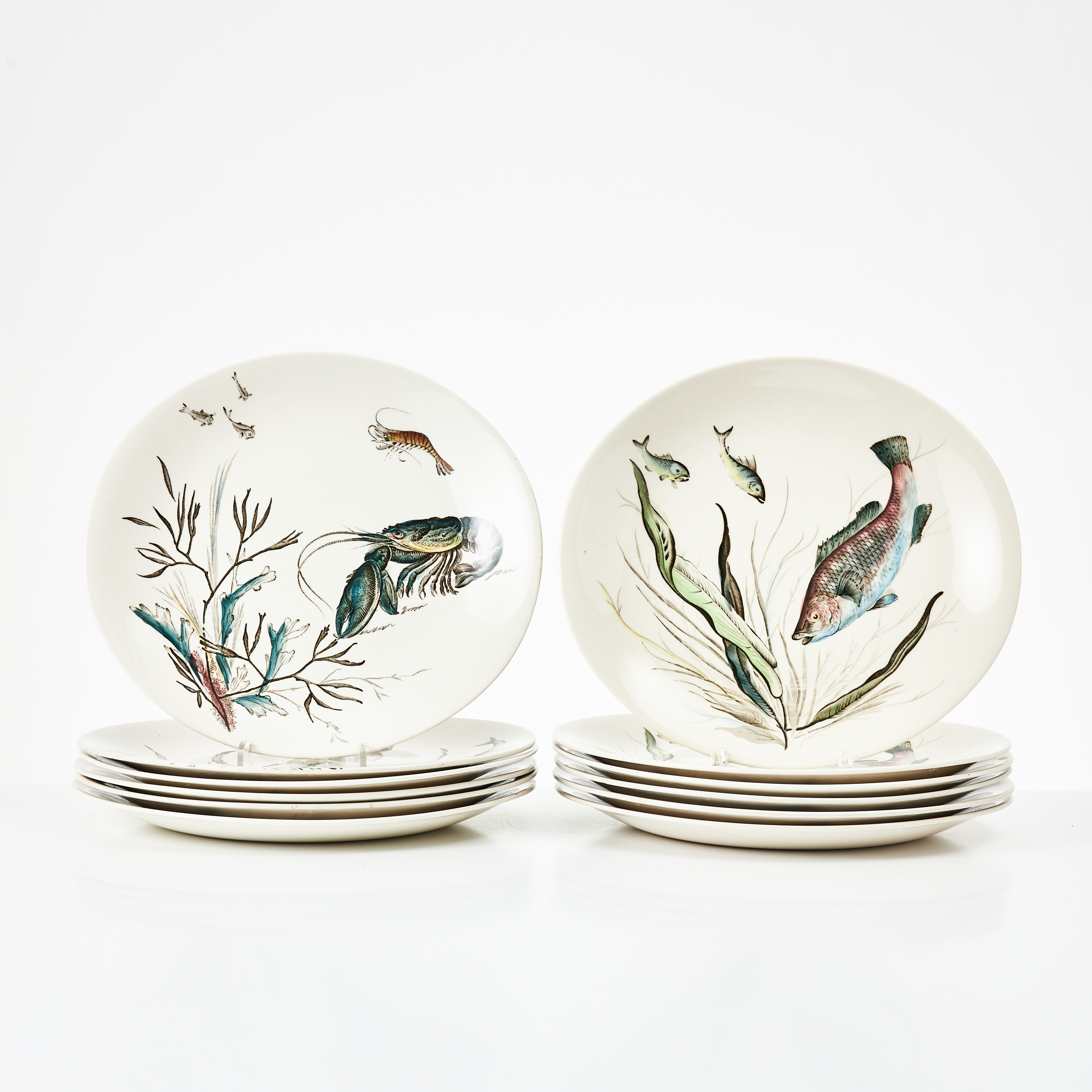 JOHNSON BROS. "Fish", tallrikar, 12 st., England.