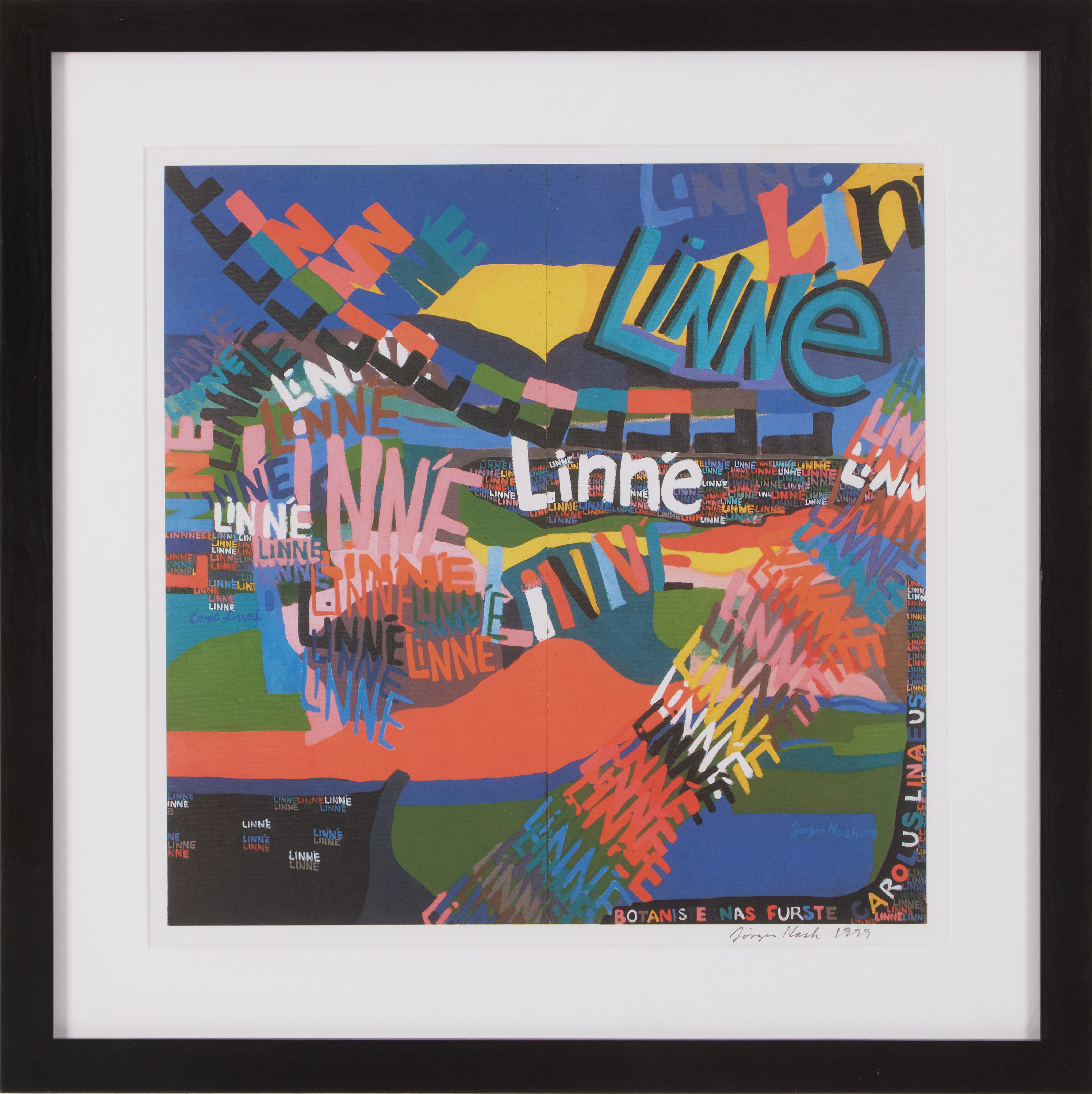 JÖRGEN NASH. efter, "Botanisternas furste von Linné", serigrafi, signerad i trycket, samt med signerad och daterad blyerts Jörgen Nash 1999.