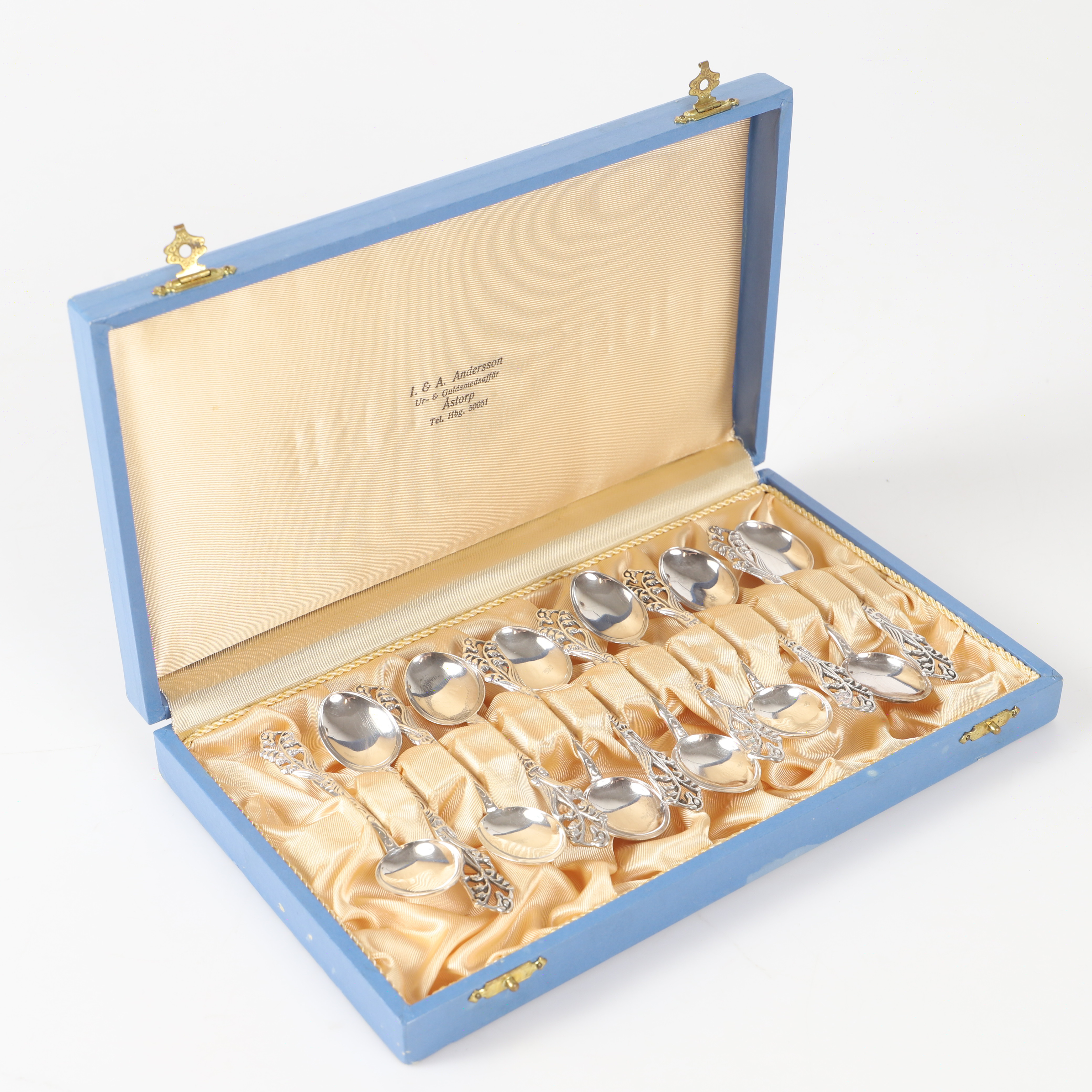 KAFFESKEDAR, 12 stycken, silver.