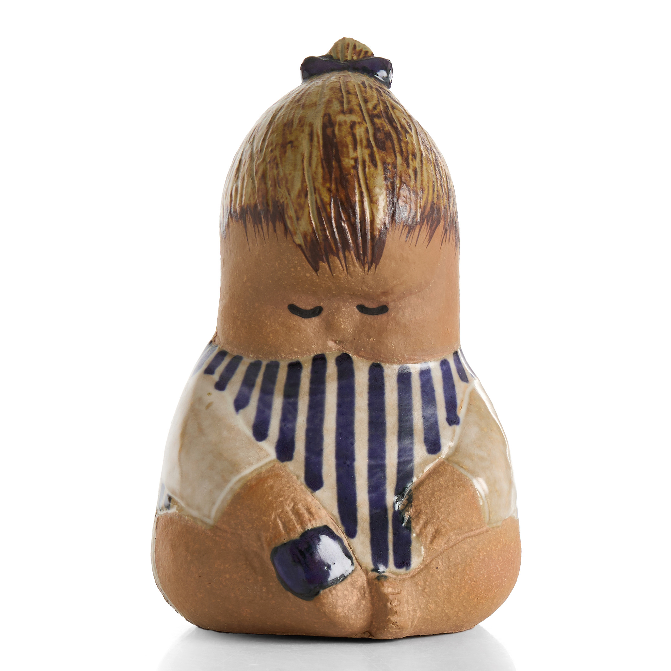 LISA LARSON (1931-2024). Figurin, "Johanna", ur serien Larsons ungar, stengods, Gustavsberg, målad och delvis glaserad.