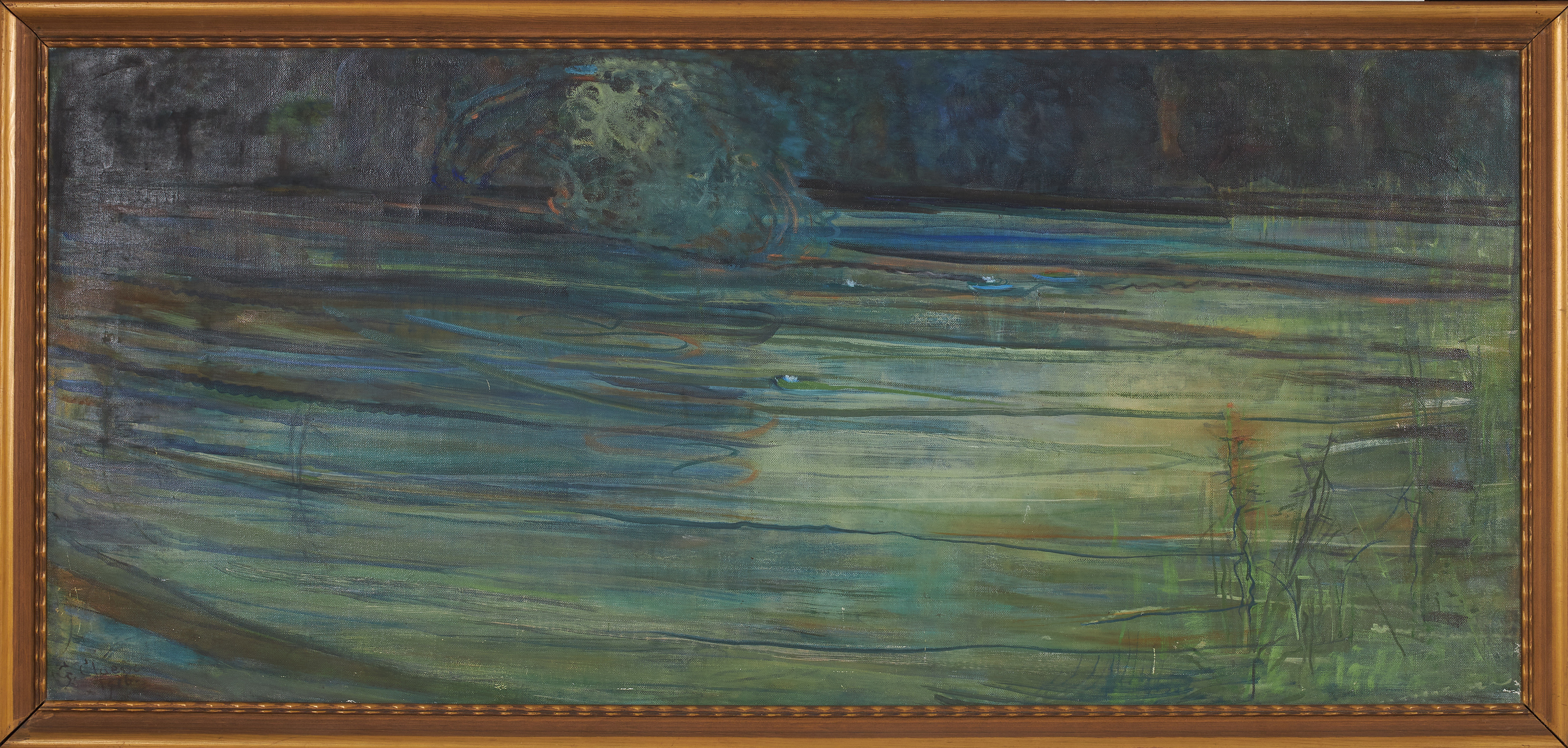 OIDENTIFIERAD KONSTNÄR. Sjö Norrland, signerad , signerad daterad 1916.