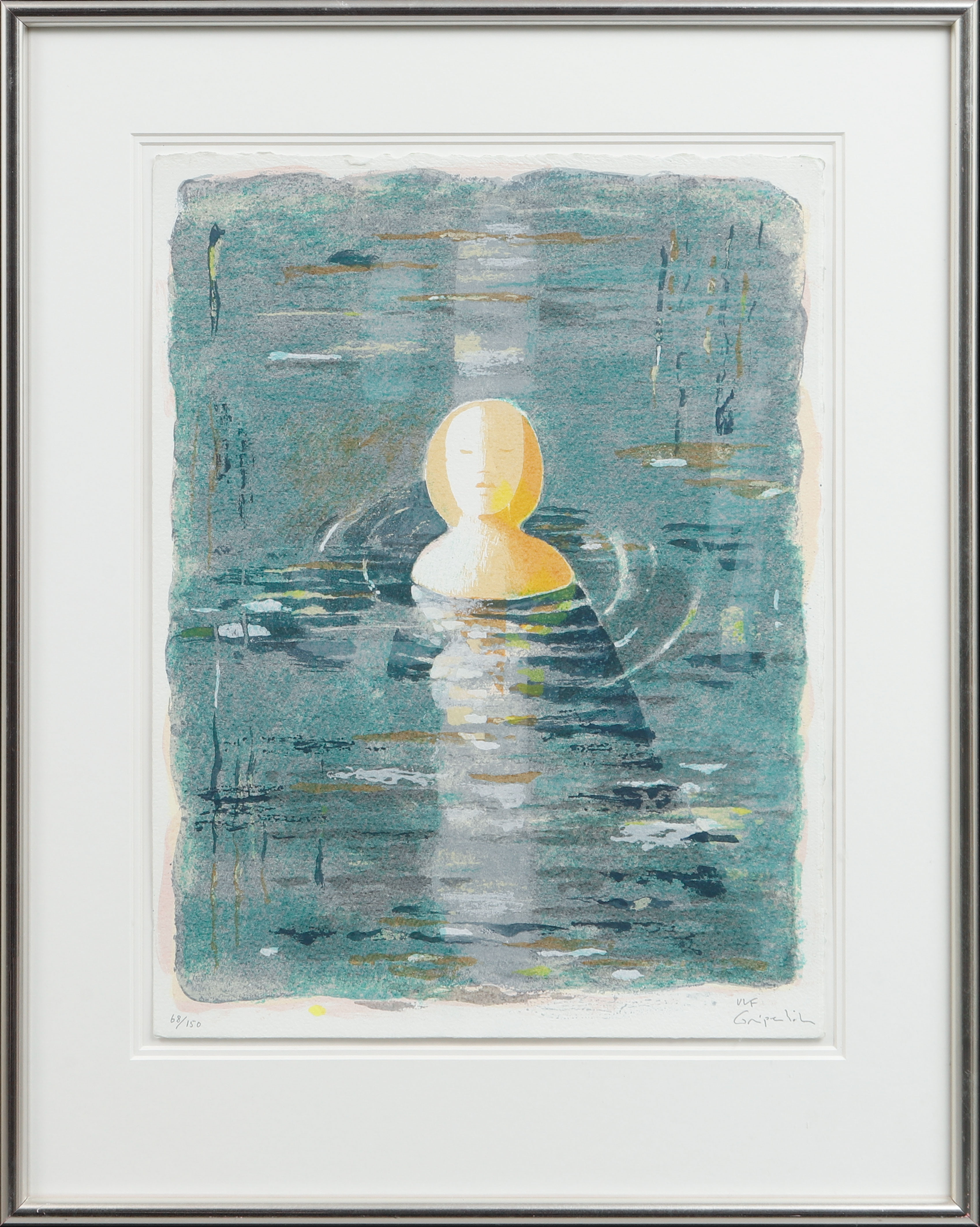 ULF GRIPENHOLM. Badare. Färglitografi, signerad och numrerad 68/150.