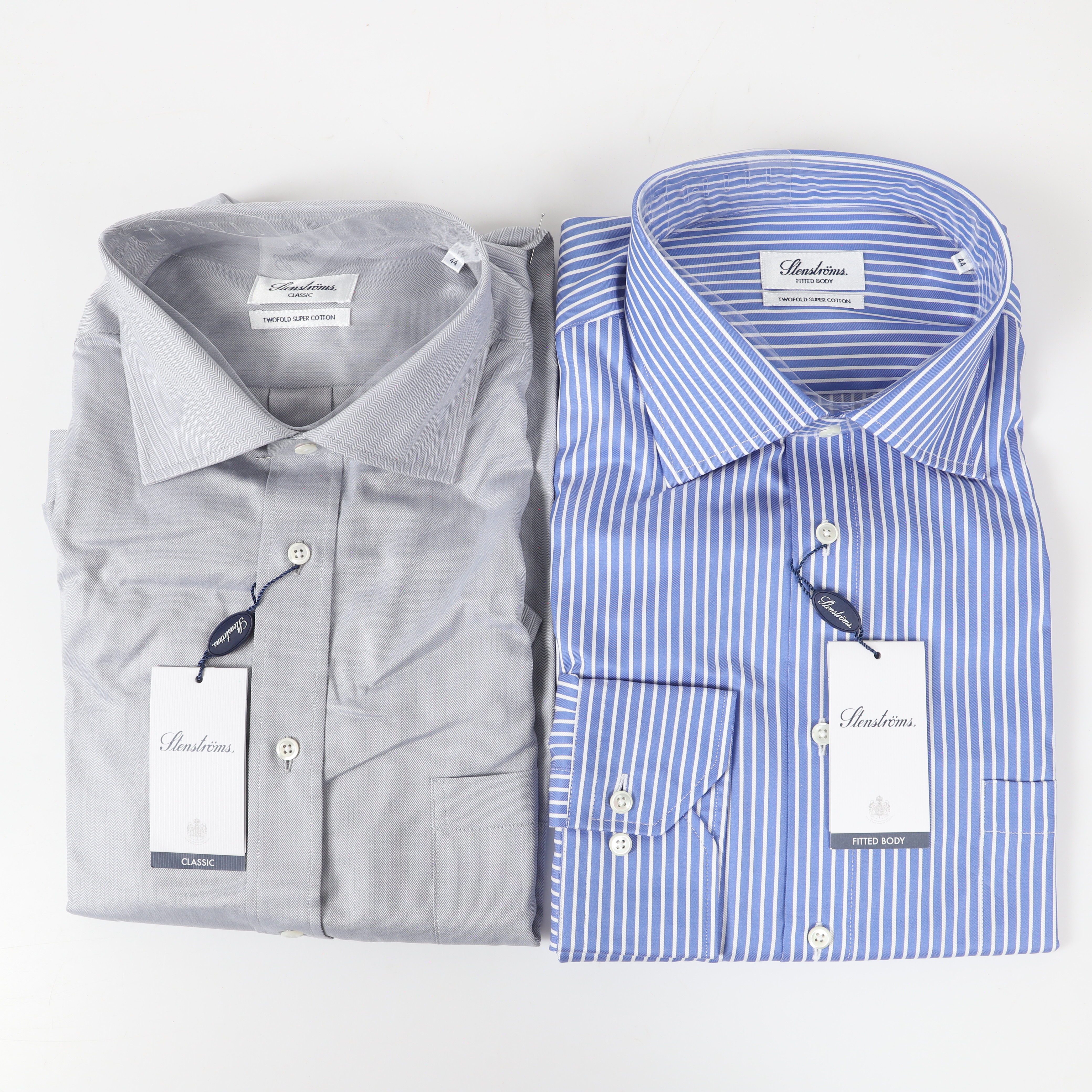 SKJORTOR, 2 stycken, bomull, Stenströms.