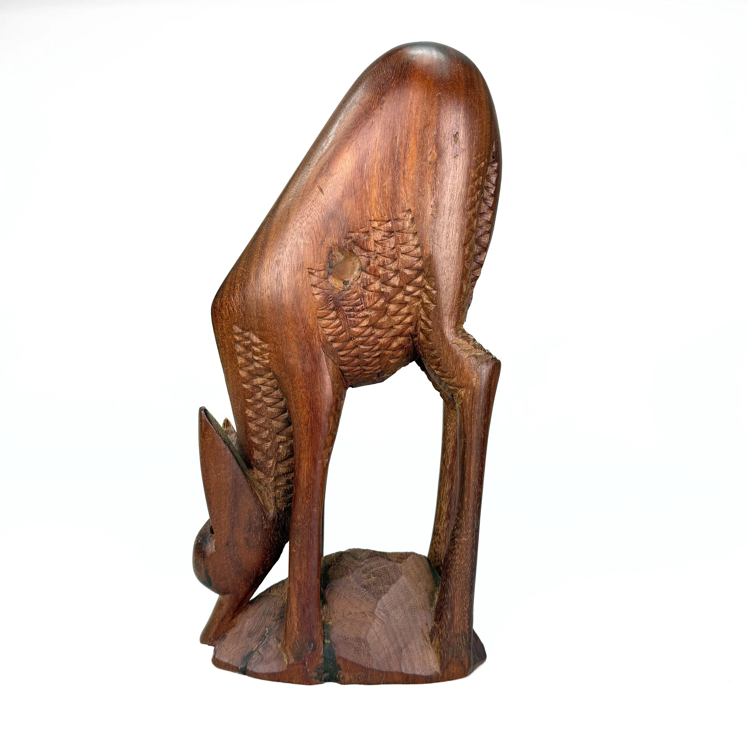 TRÄSKULPTUR - Handskuren, Antilop.