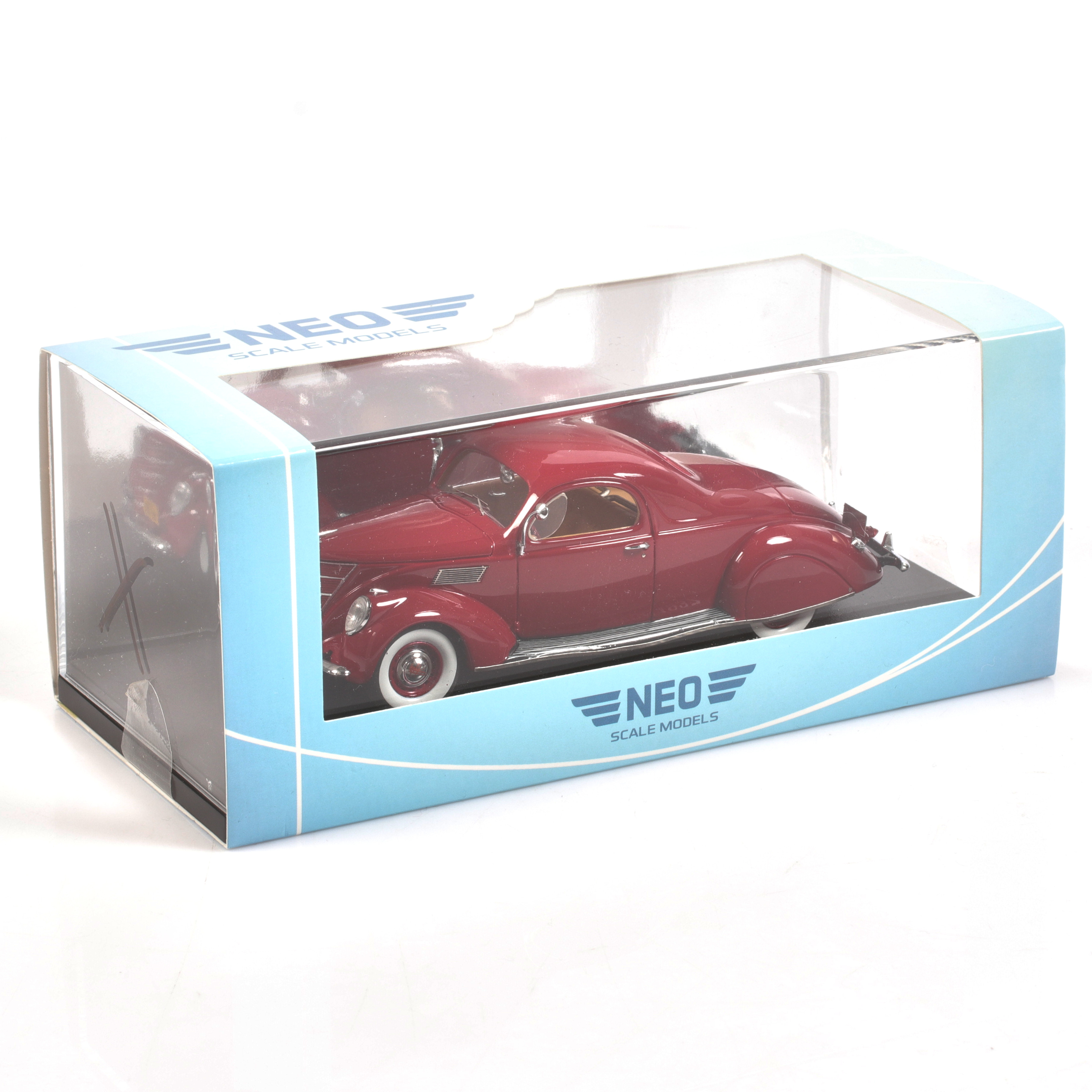 MODELLBIL, metall/resin, Lincoln Zephyr Coupé, 1937, NEO Models, skala 1:43.