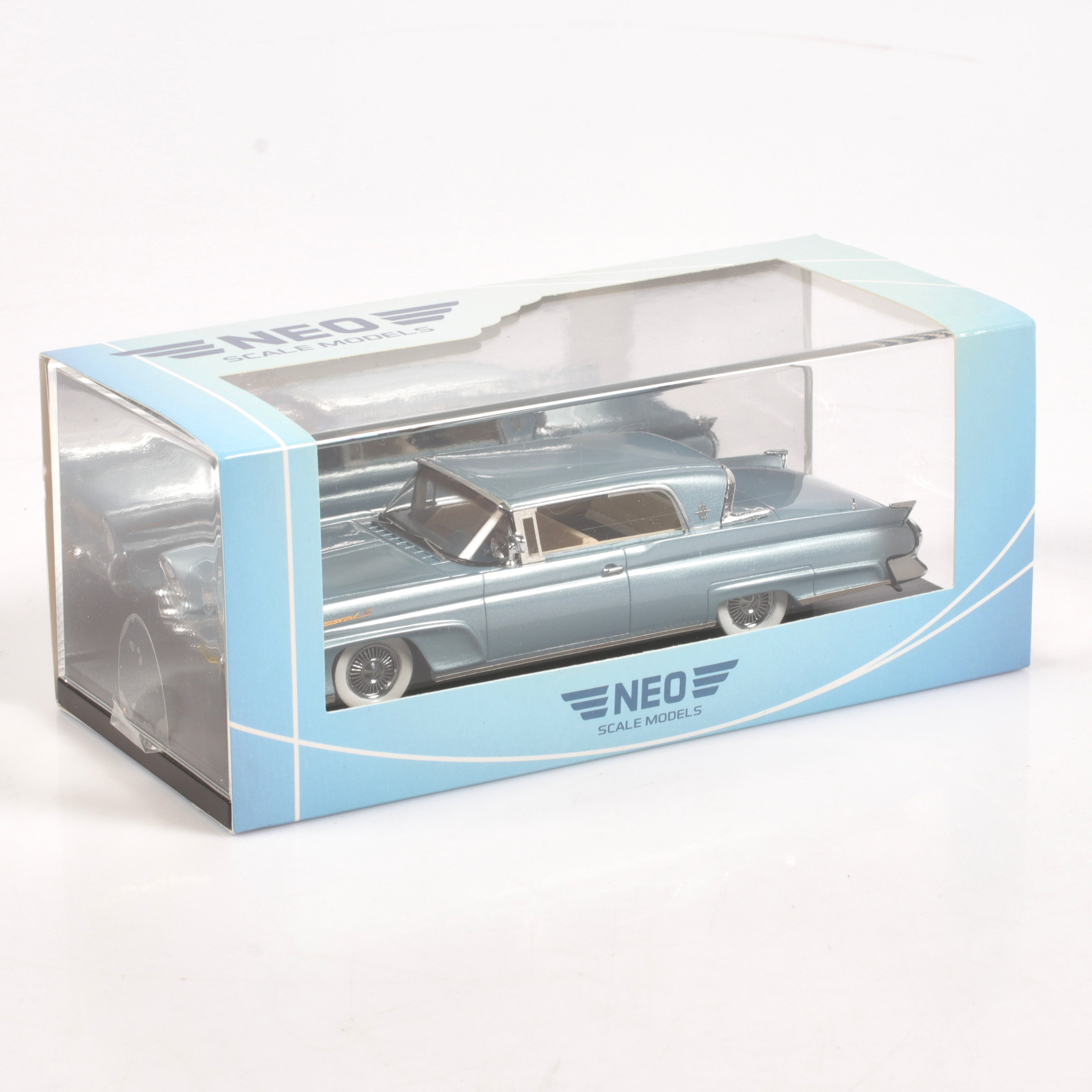 MODELLBIL, metall/resin, Lincoln Continental, Mk. III Coupé, 1958, NEO Models, skala 1:43.
