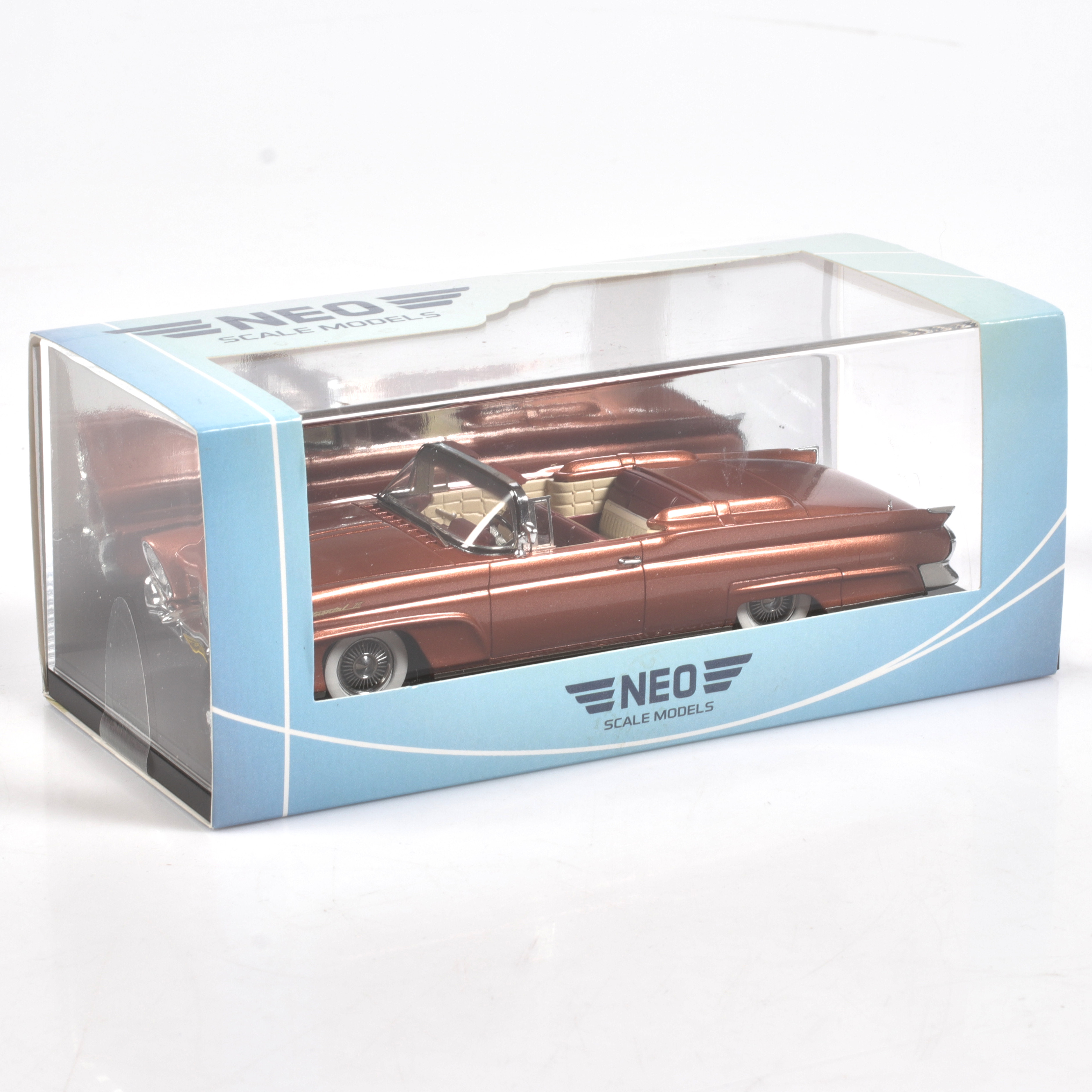 MODELLBIL, metall/resin, Lincoln Continental, Mk. III Convertible, 1958, NEO Models, skala 1:43.