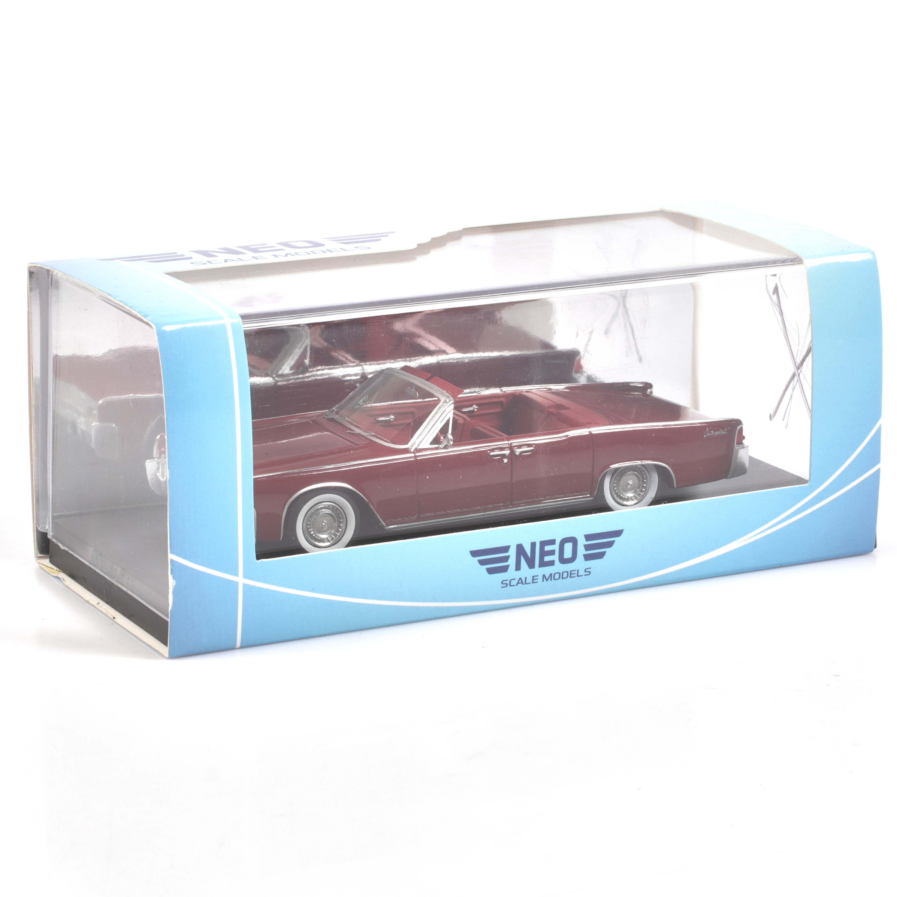 MODELLBIL, metall/resin, Lincoln Continental, 53A Convertible, 1961, NEO Models, skala 1:43.