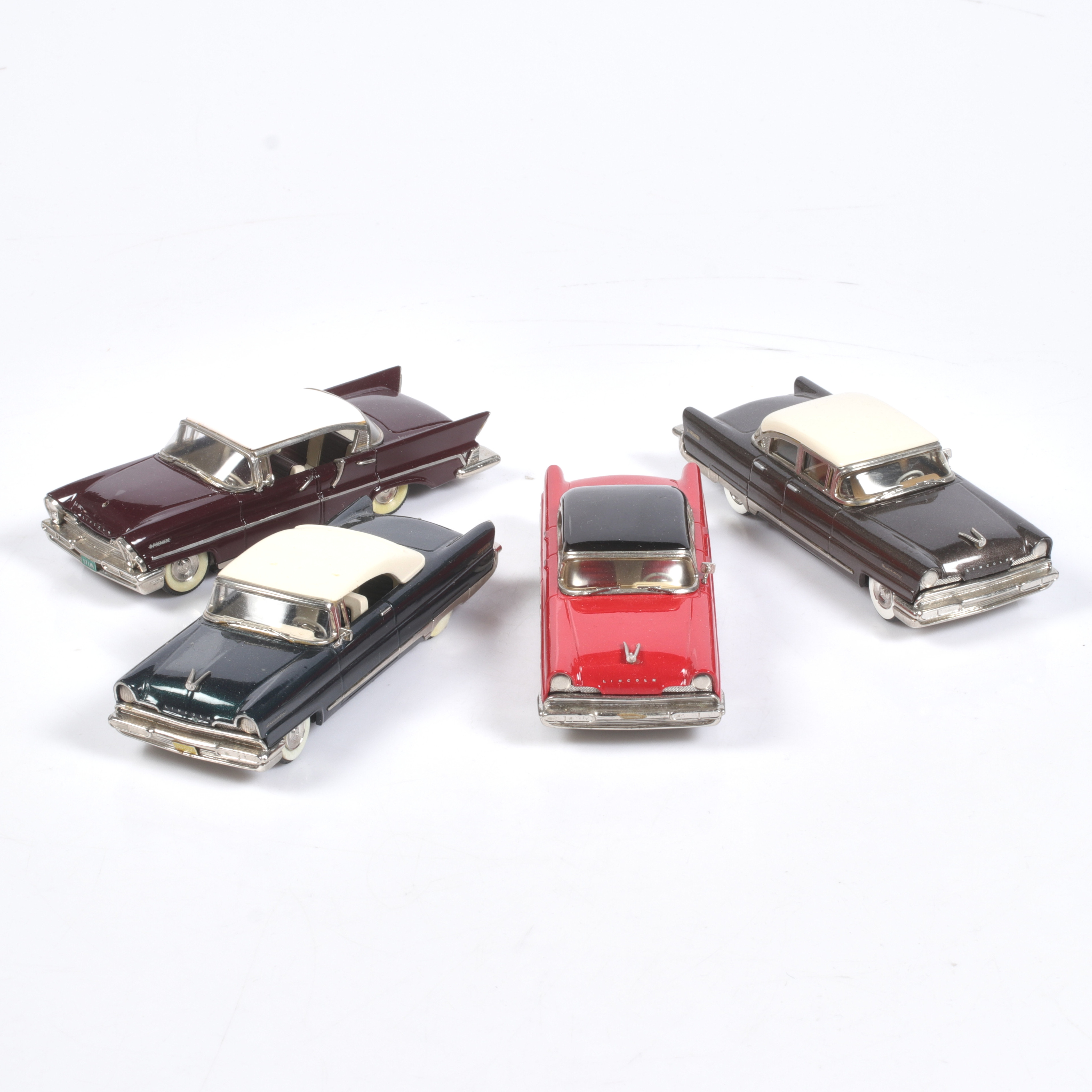 MODELLBILAR, 4 st, metall/resin, Lincoln Premiere, 1956, SMTS Models, skala 1:43.