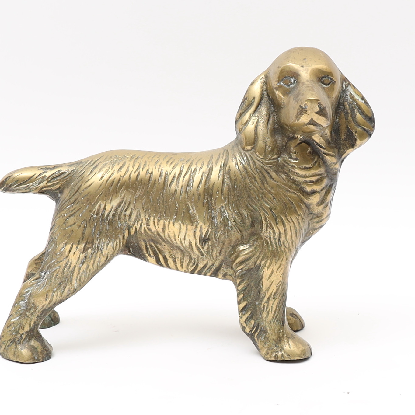 SKULPTUR, föreställande hund , mässing, 19/2000tal.