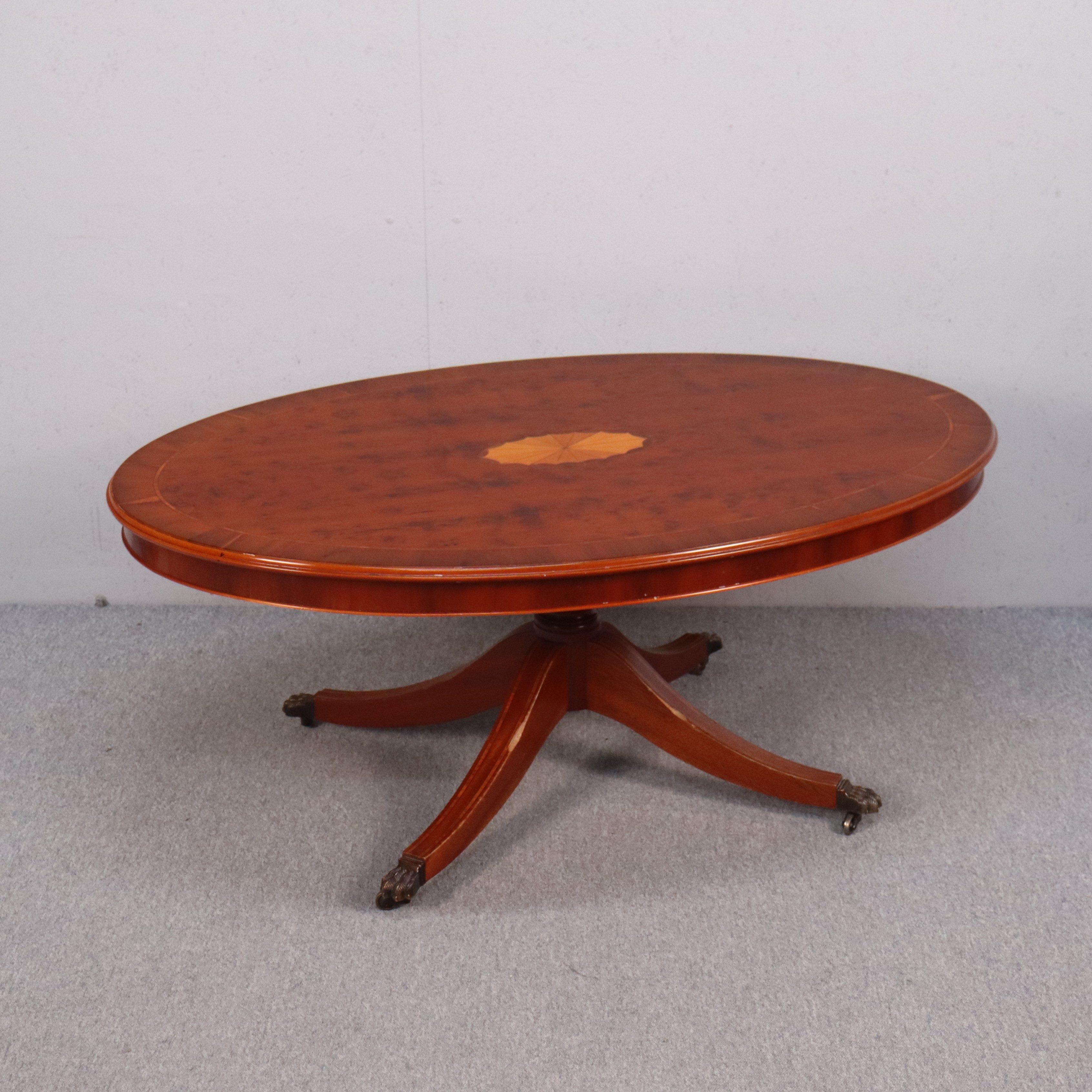 SOFFBORD, England, idegran med intarsia, fällbart, 1900-tal.