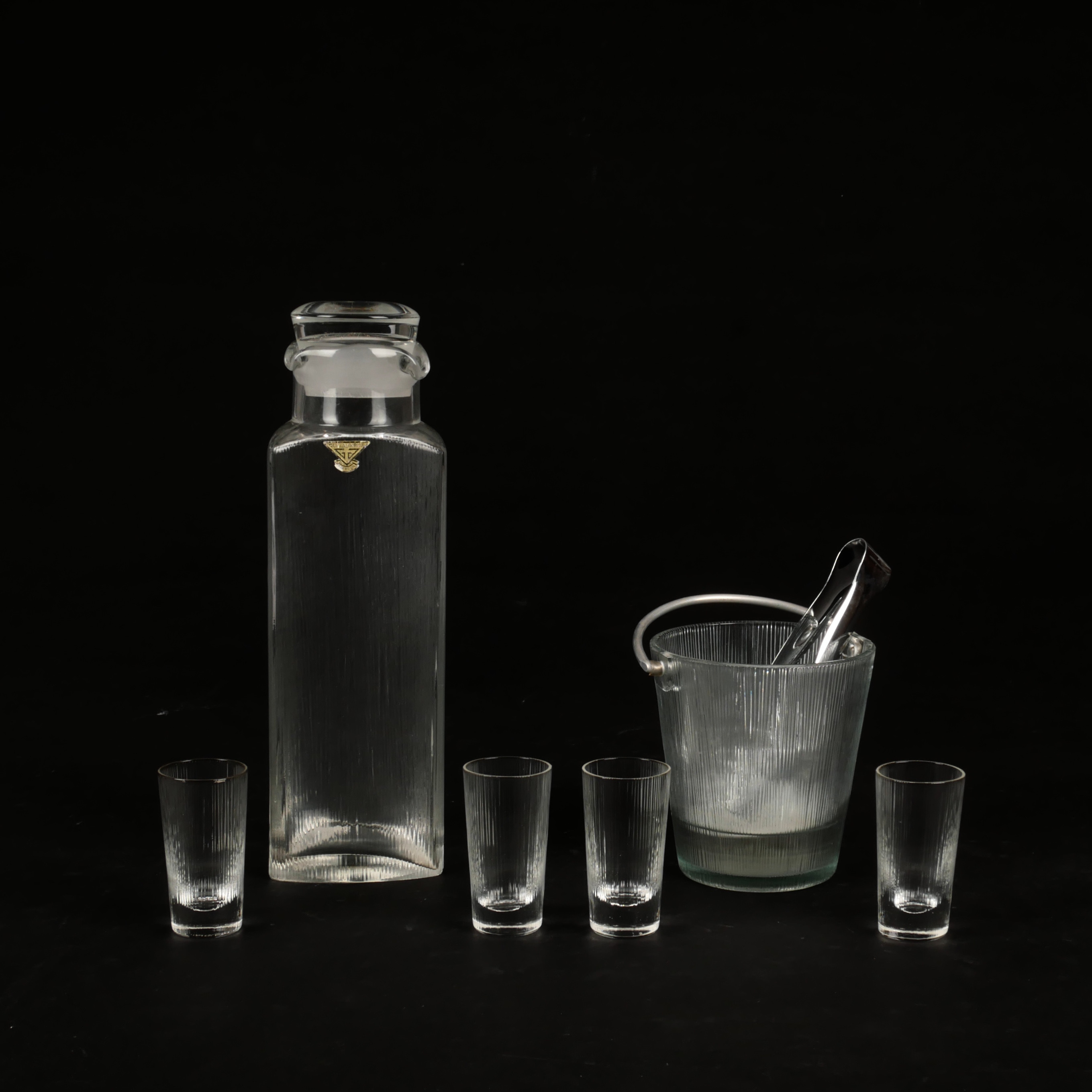 LENNART ANDERSSON. Glasservis, 6 delar, "Isi", Gullaskruf.