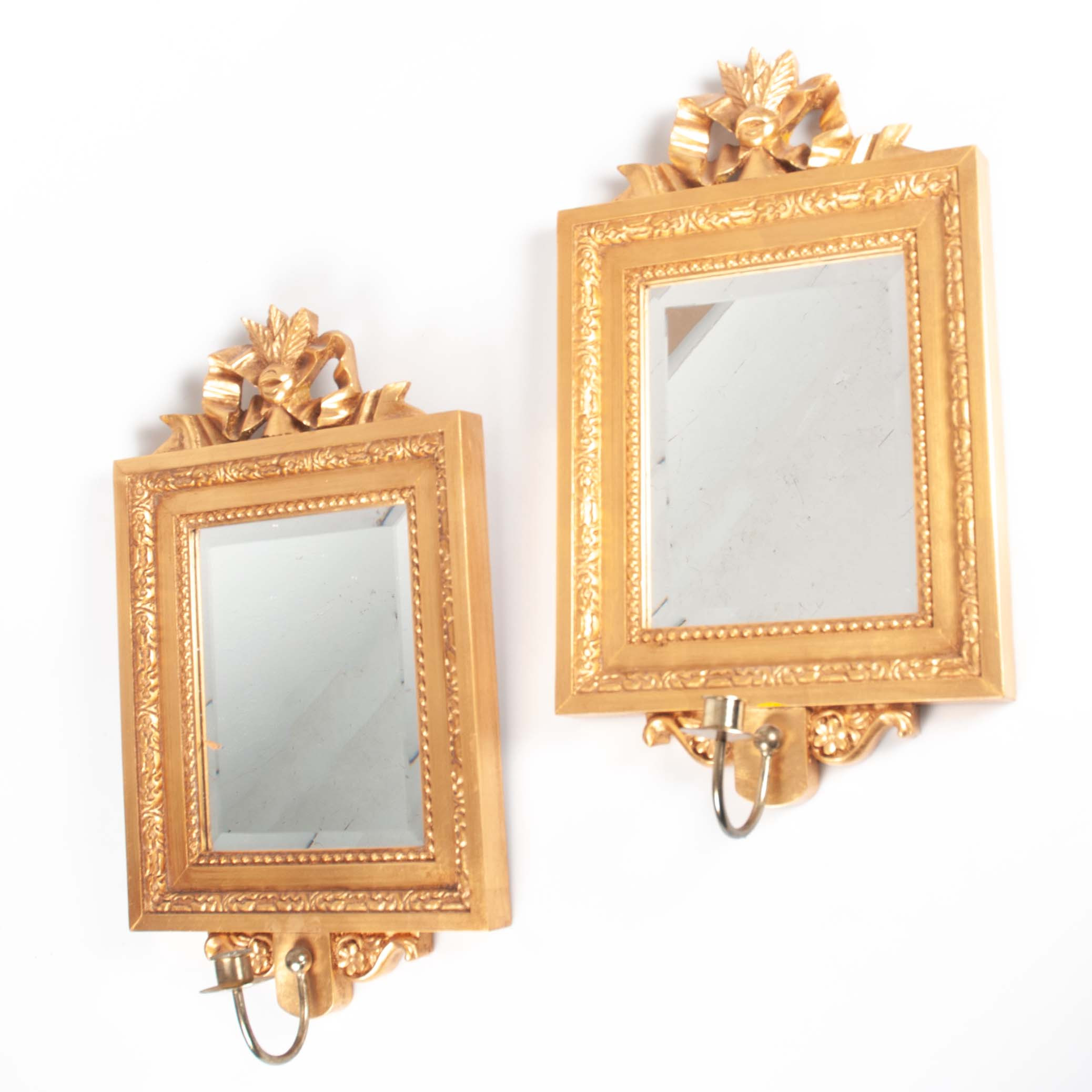 SPEGELLAMPETTER, ett par, rokokostil, 1900-talets senare del.