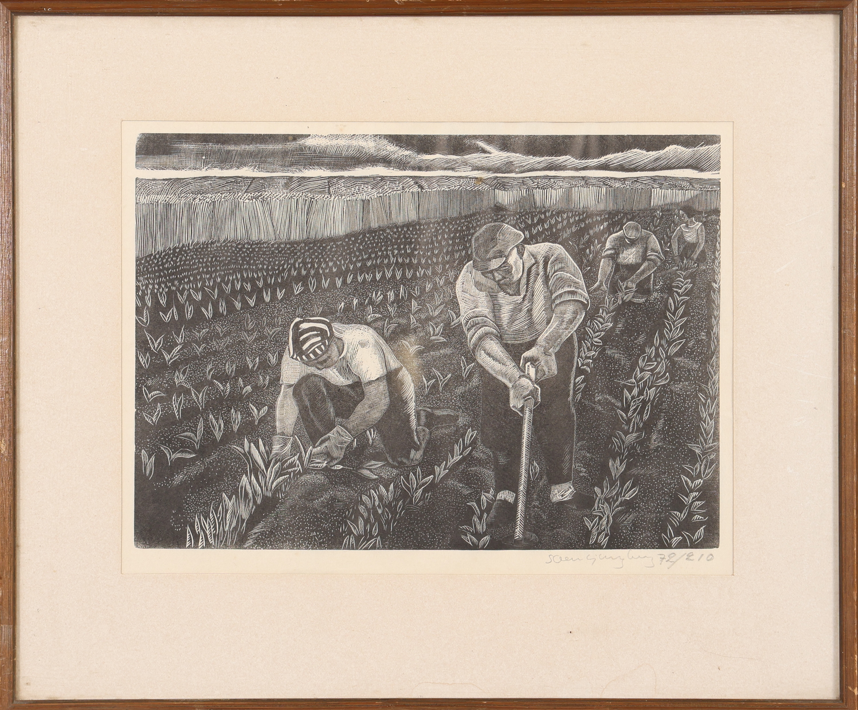 SVEN LJUNGBERG. TRÄSNITT signerad samt numrerad.