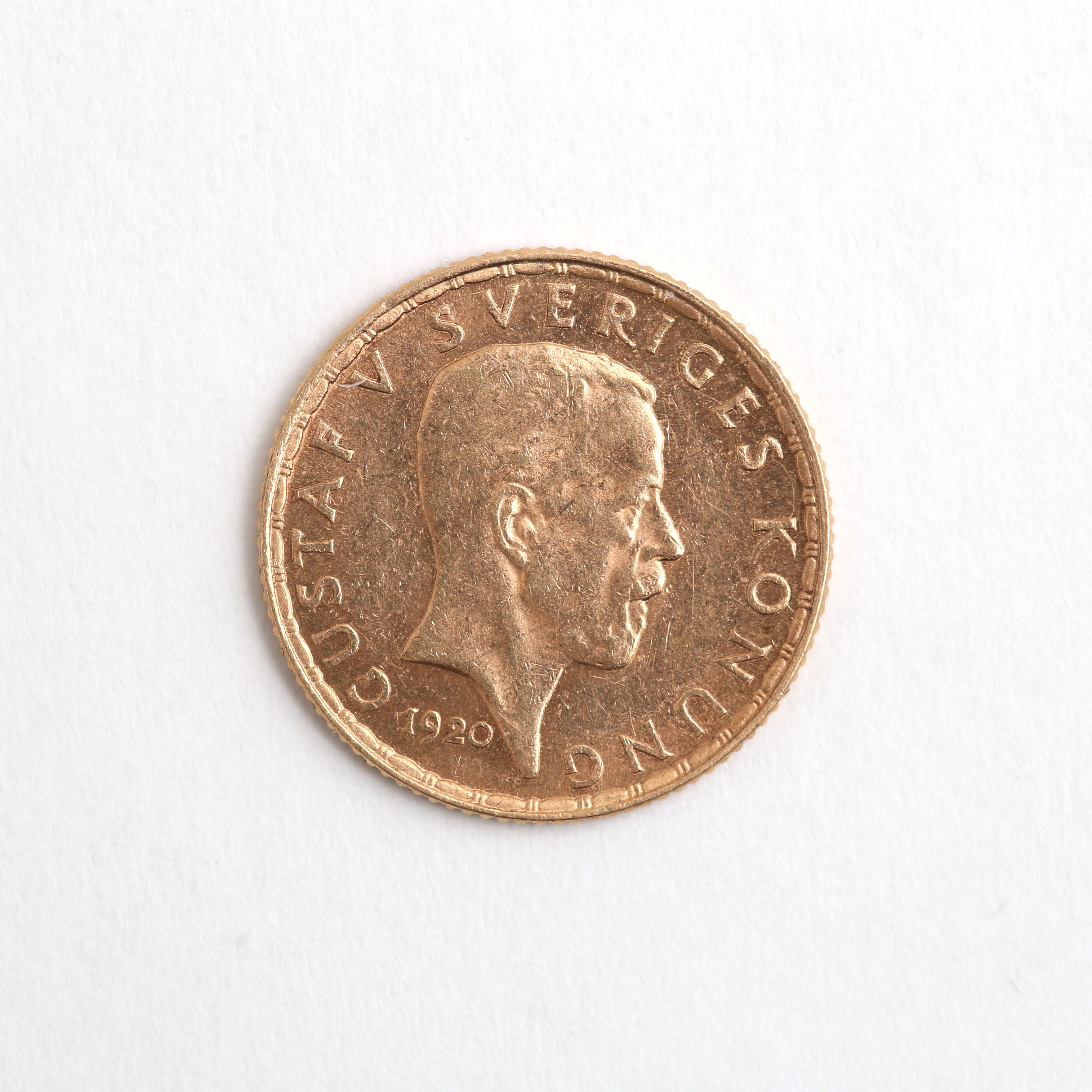 GULDMYNT, 5kr, 21,6k, Sverige 1920, 2,24 gram.