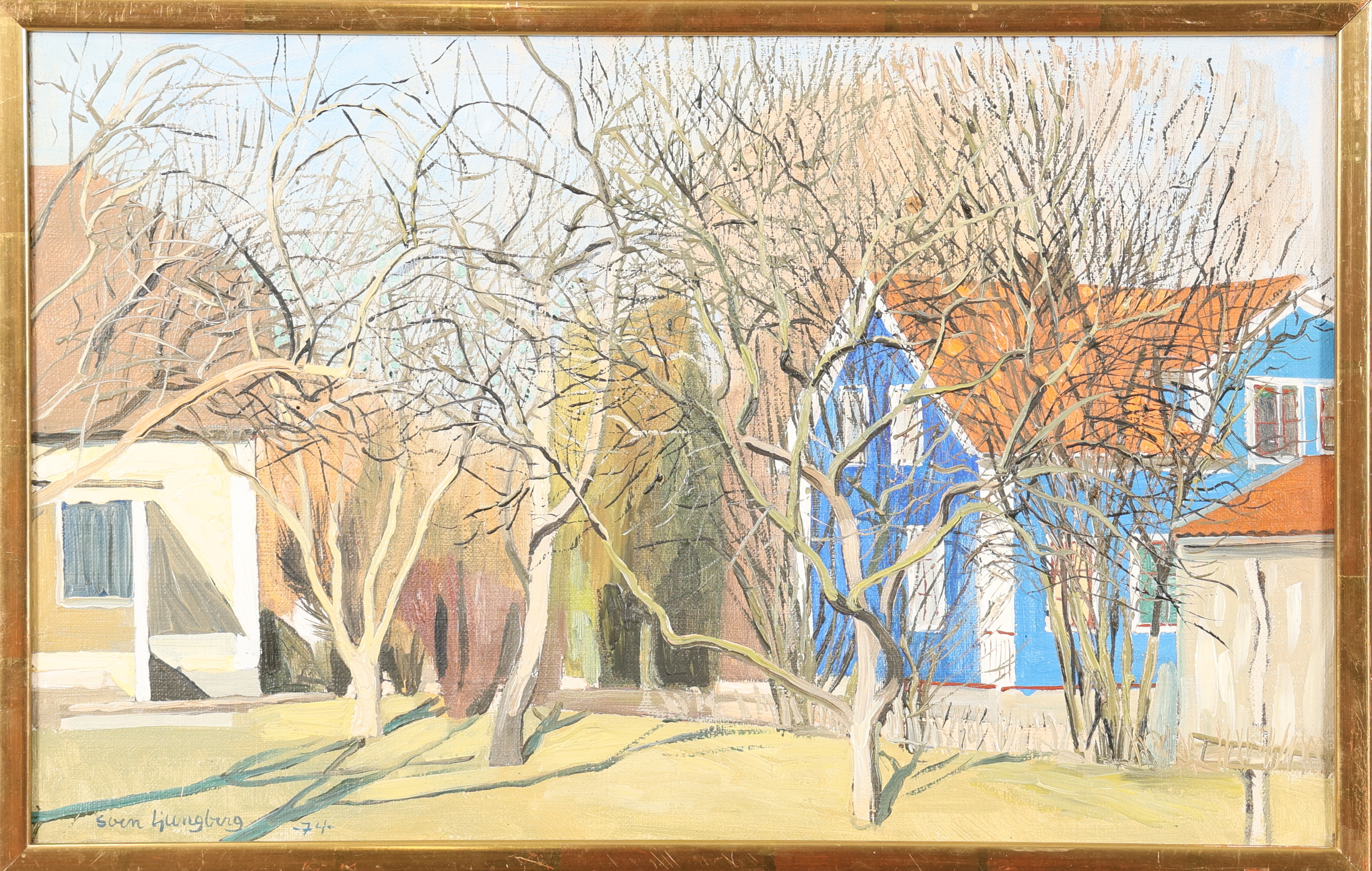 SVEN LJUNGBERG. OLJA PÅ DUK, signerad.