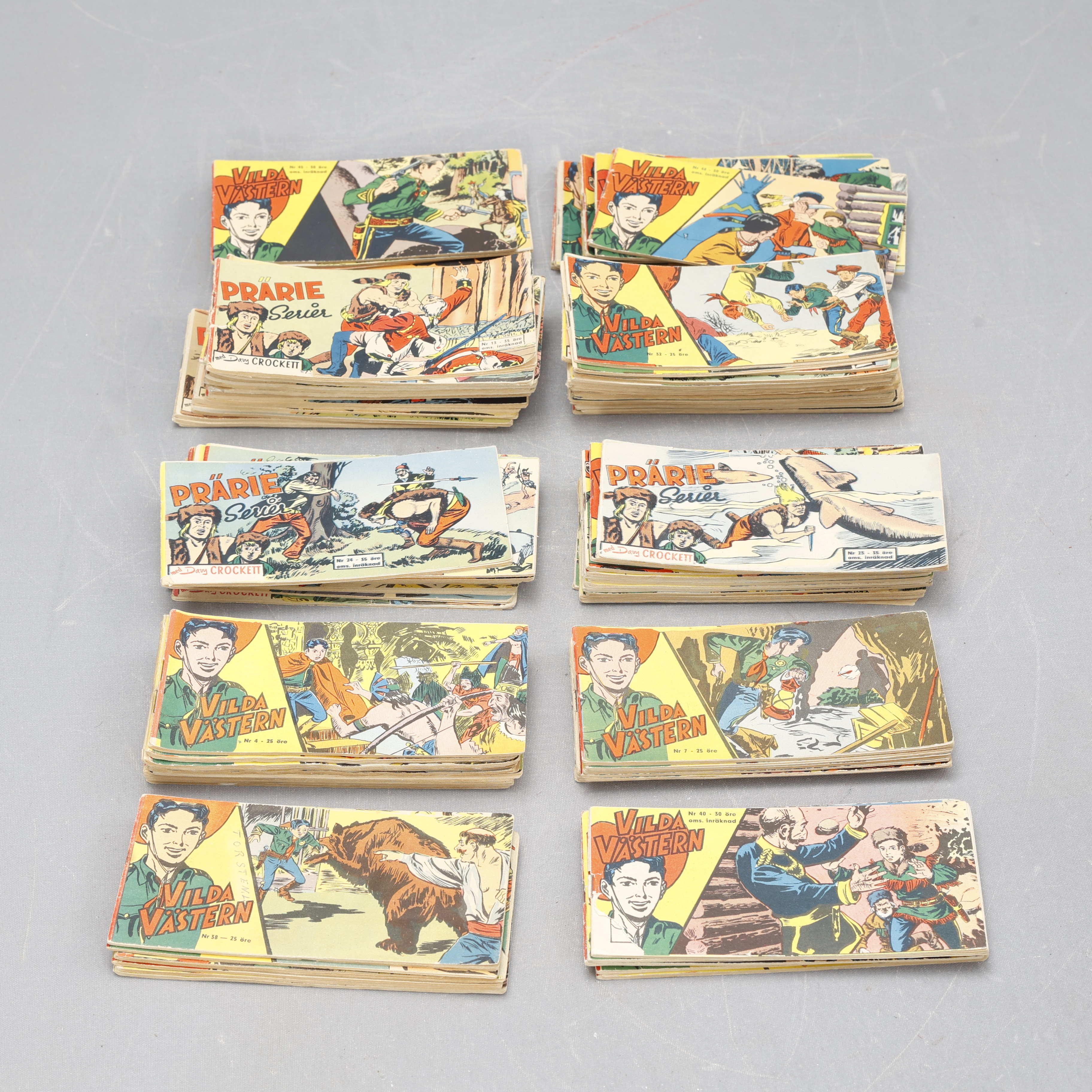 SERIETIDNINGAR, " Prärieserier, Vilda Västern ", 50/60-talet.