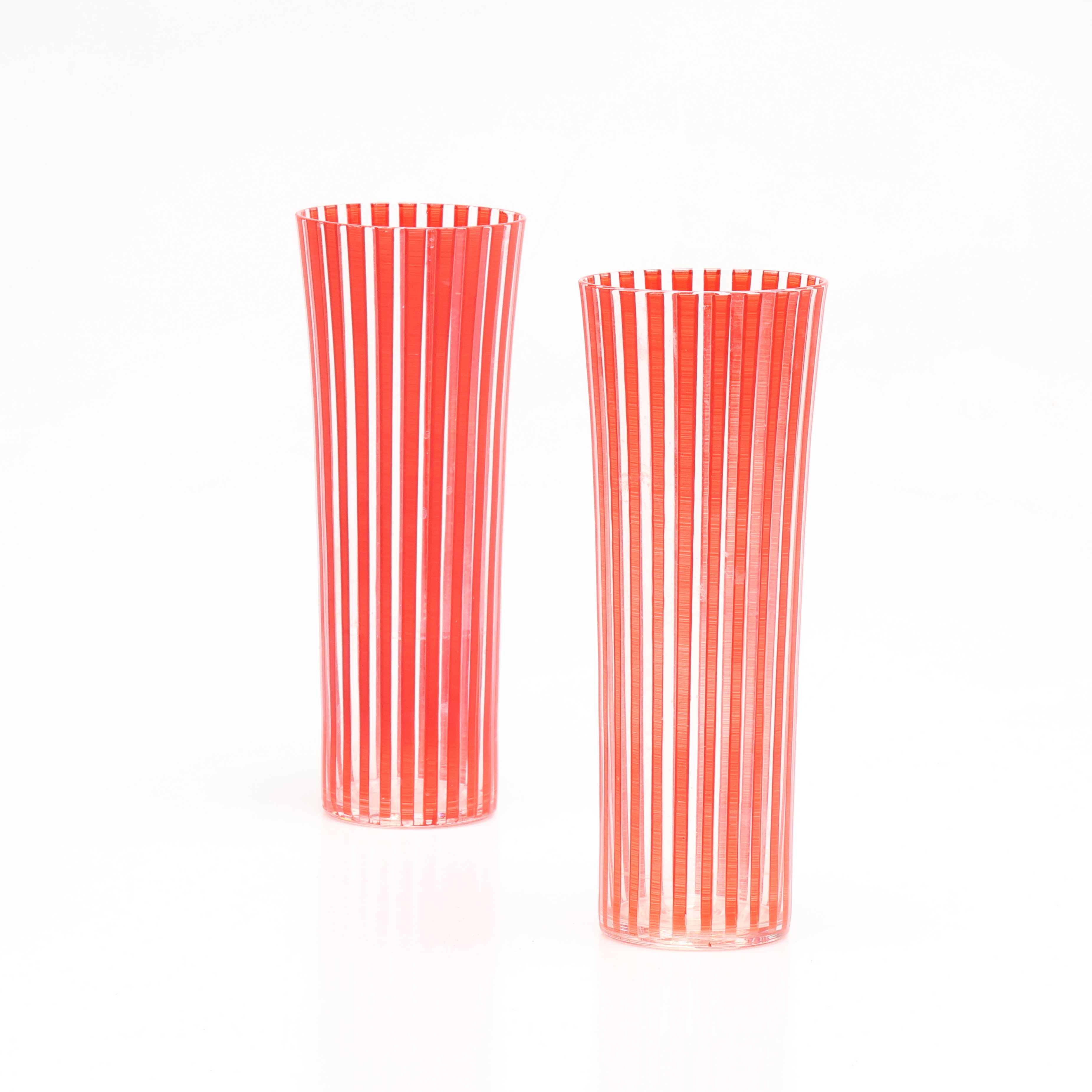 HIGHBALLGLAS, 2 st, "Strikt", Johansfors, Bengt Orup, 1950-tal.