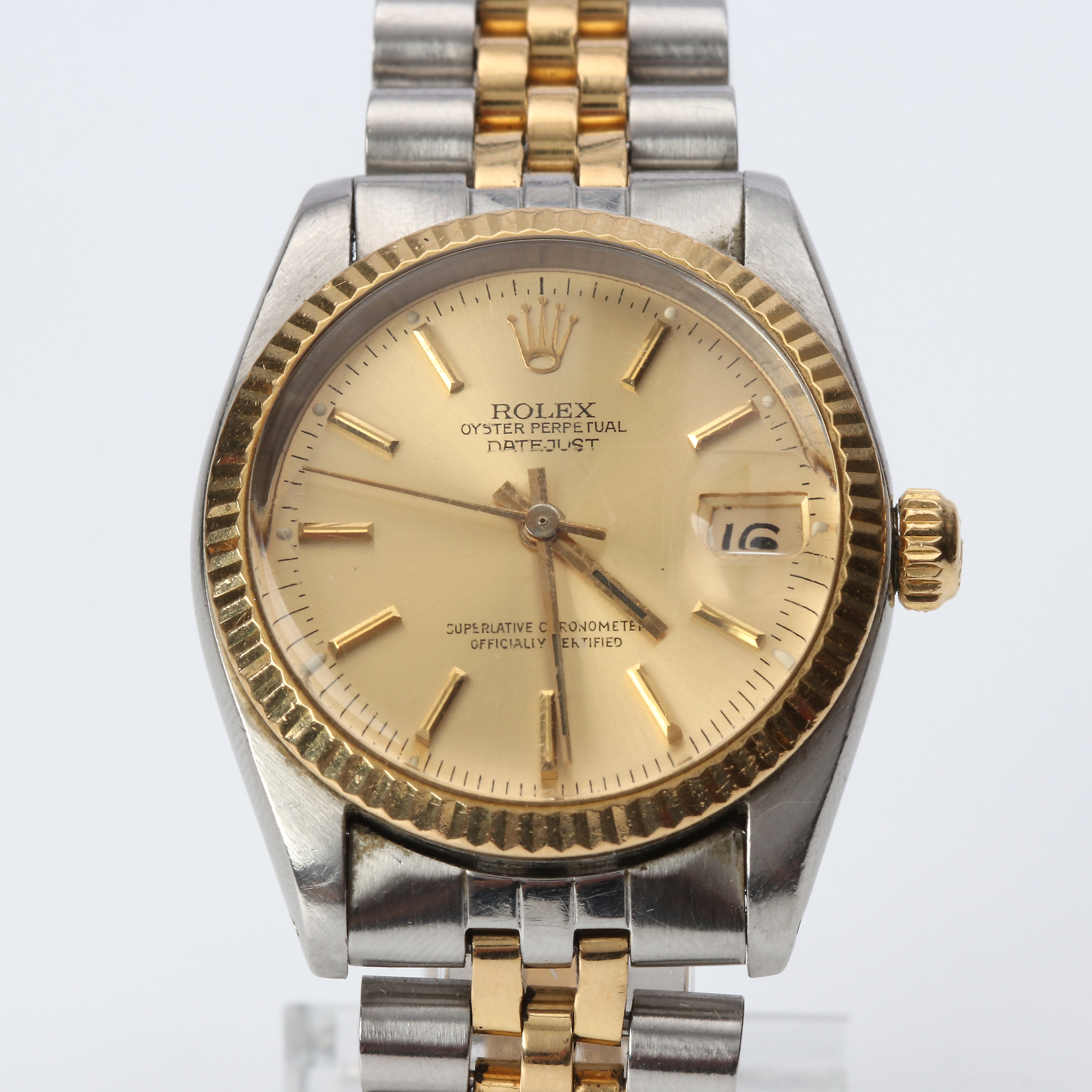 ROLEX OYSTER PERPETUAL DATEJUST, ARMBANDSUR. Stål och guld, automatisk.