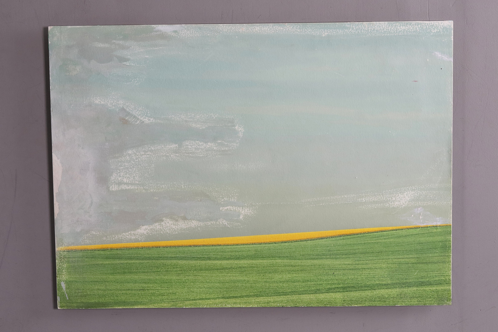 NINO RAMSBY. AKVARELL & FINEARTPRINT " Skåne och rapsfält" signerad och daterad 2019.