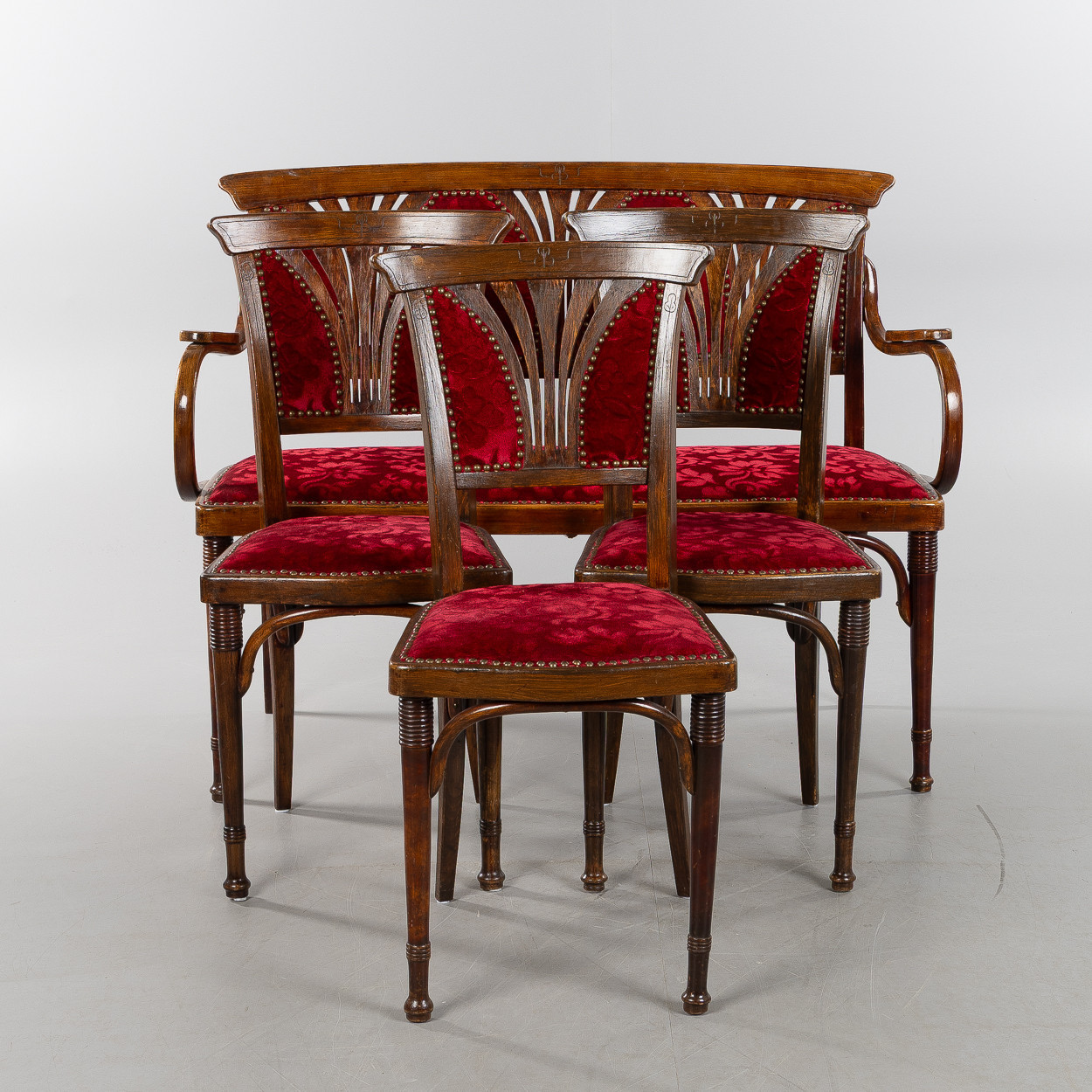 J. & J. Kohn, sittgrupp i 4 delar, 1900-talets början, Österrike.