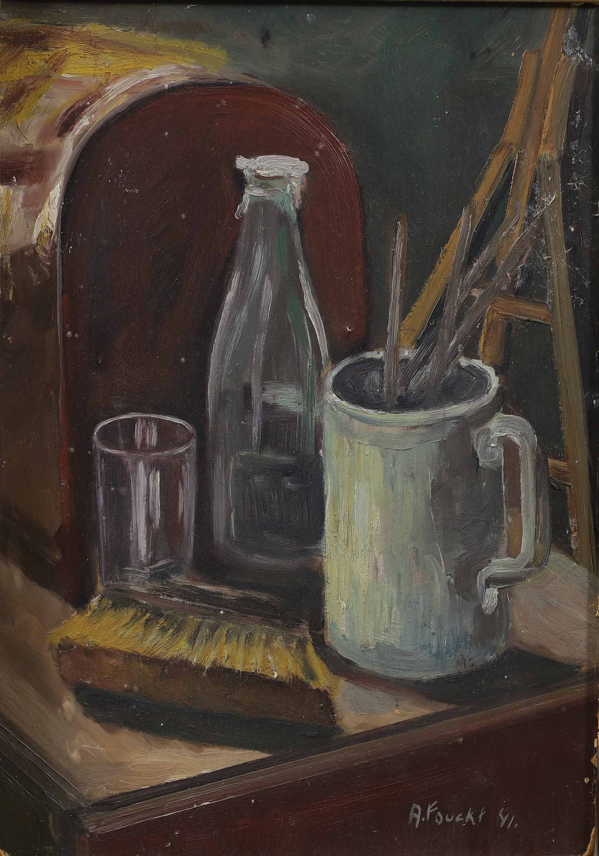 AXEL RUDOLF FOUCKT. Stilleben, olja på pannå, signerad och daterad 41.