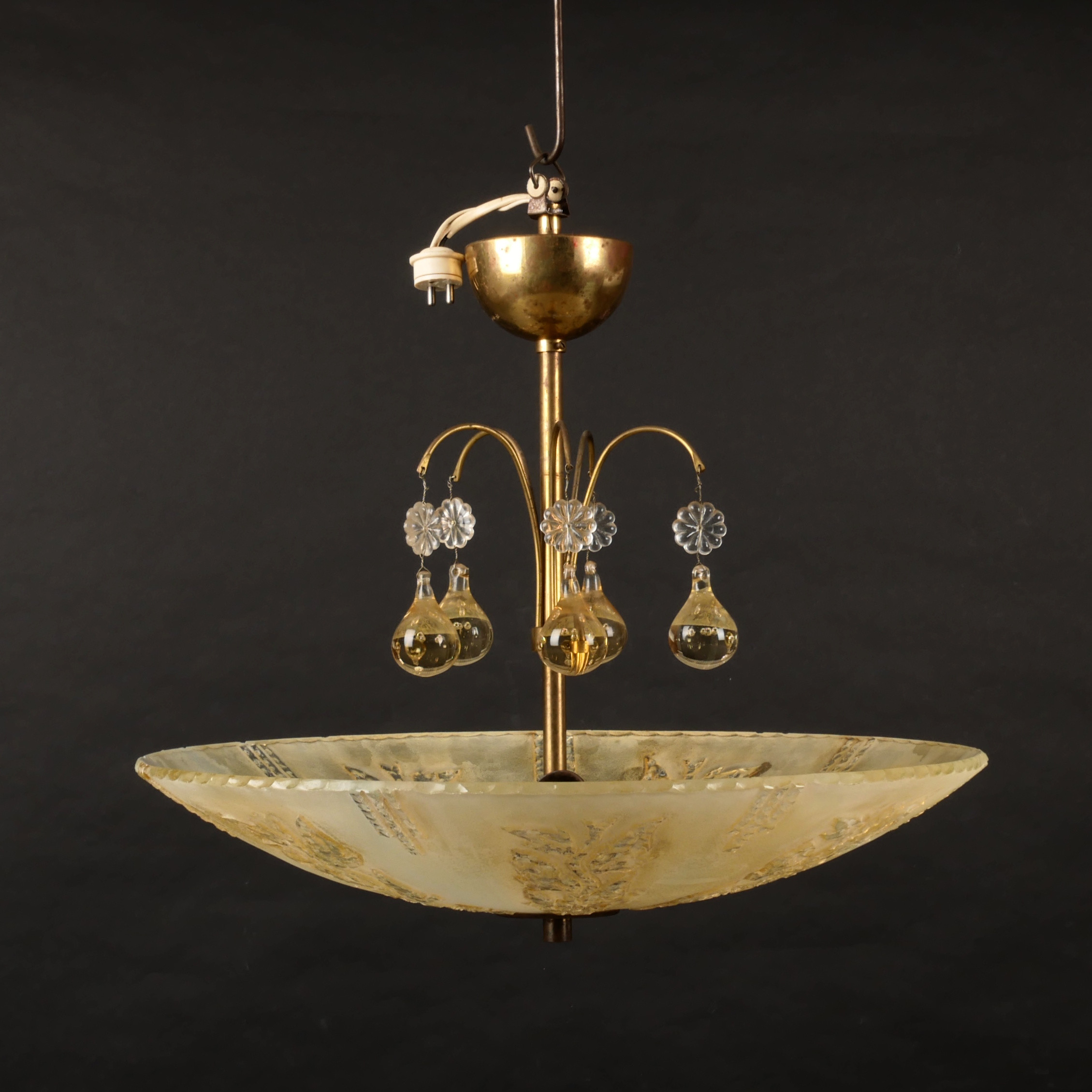 PLAFOND, glas, Flygsfors, 1940-tal.