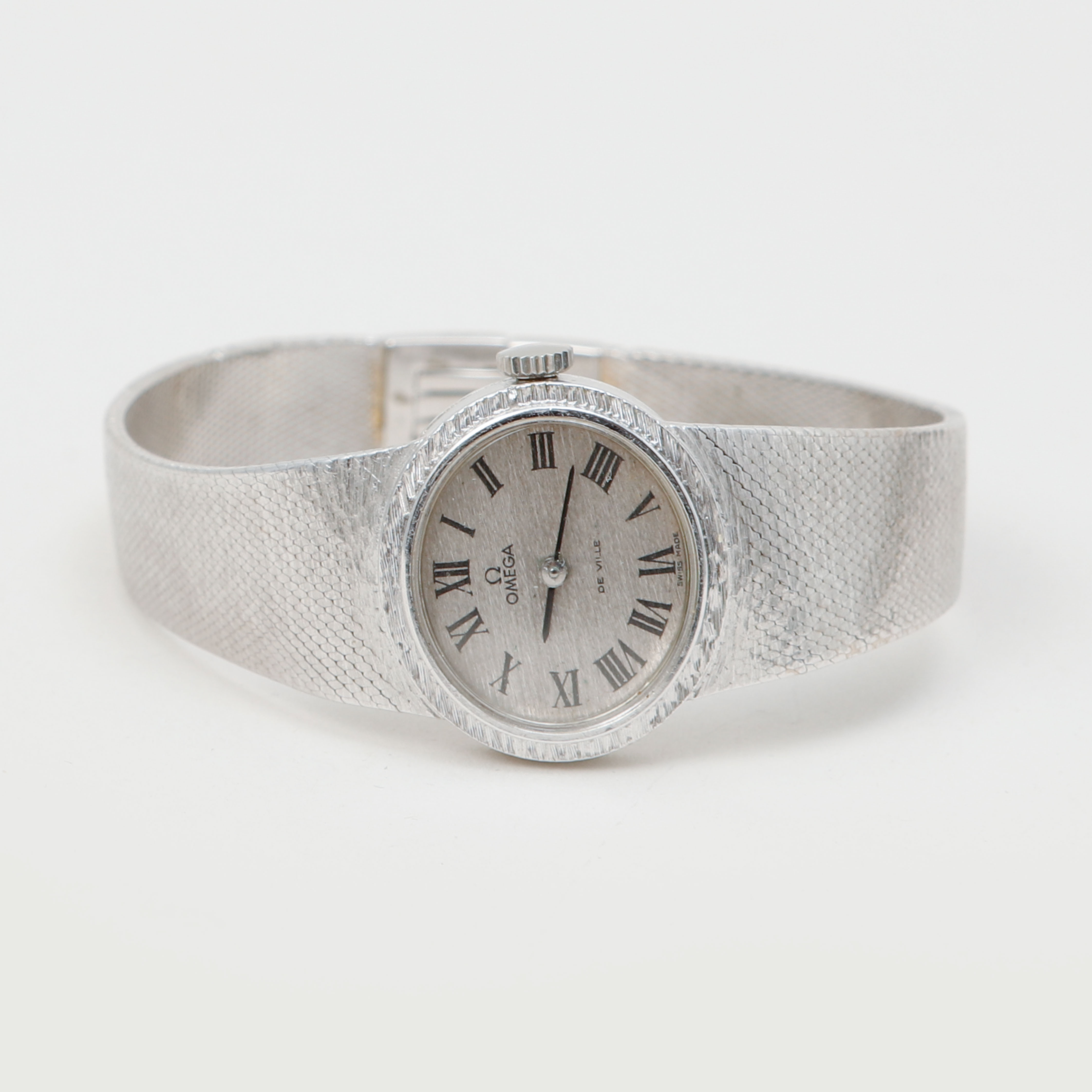 ARMBANDSUR, Omega De Ville, 18k vitguld, vikt ca 46,5 gram.