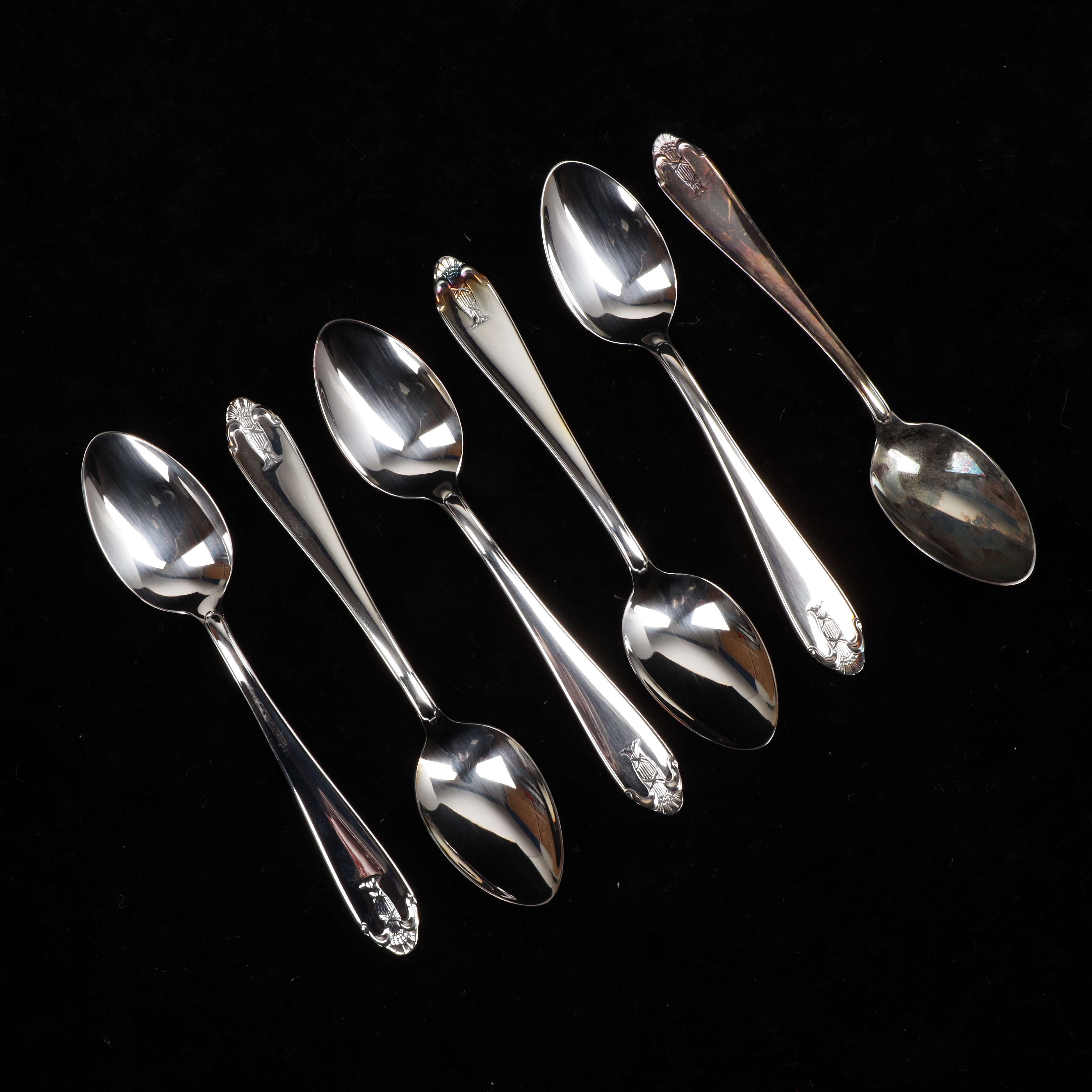 KAFFESKEDAR, 6 st, silver, "Vasa", totalvikt 90 gram.