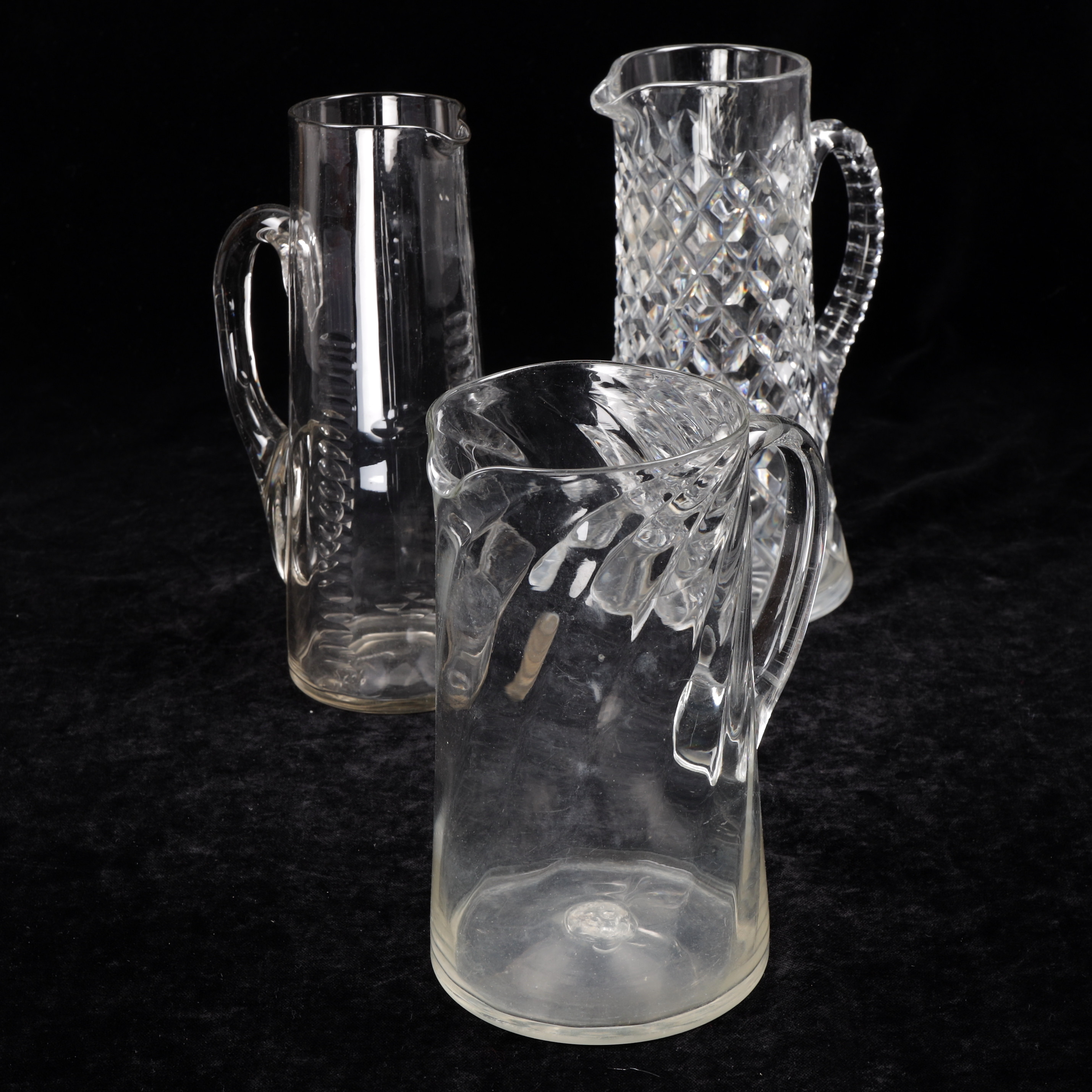 KARAFFER, 3 st, glas, 1900-tal.