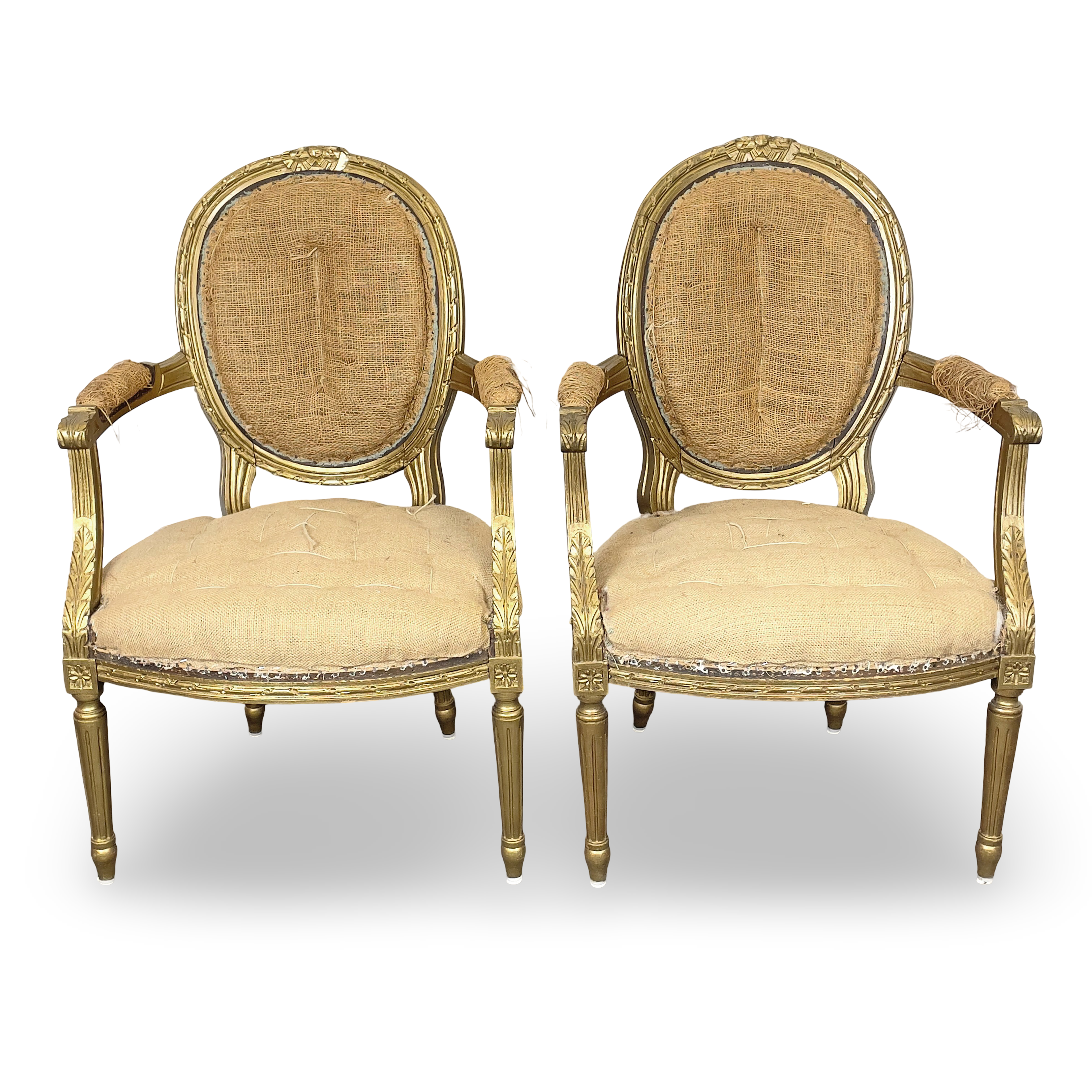 KARMSTOLAR, ett par. Louis XVI-stil, renoveringsobjekt, 1900-tal.