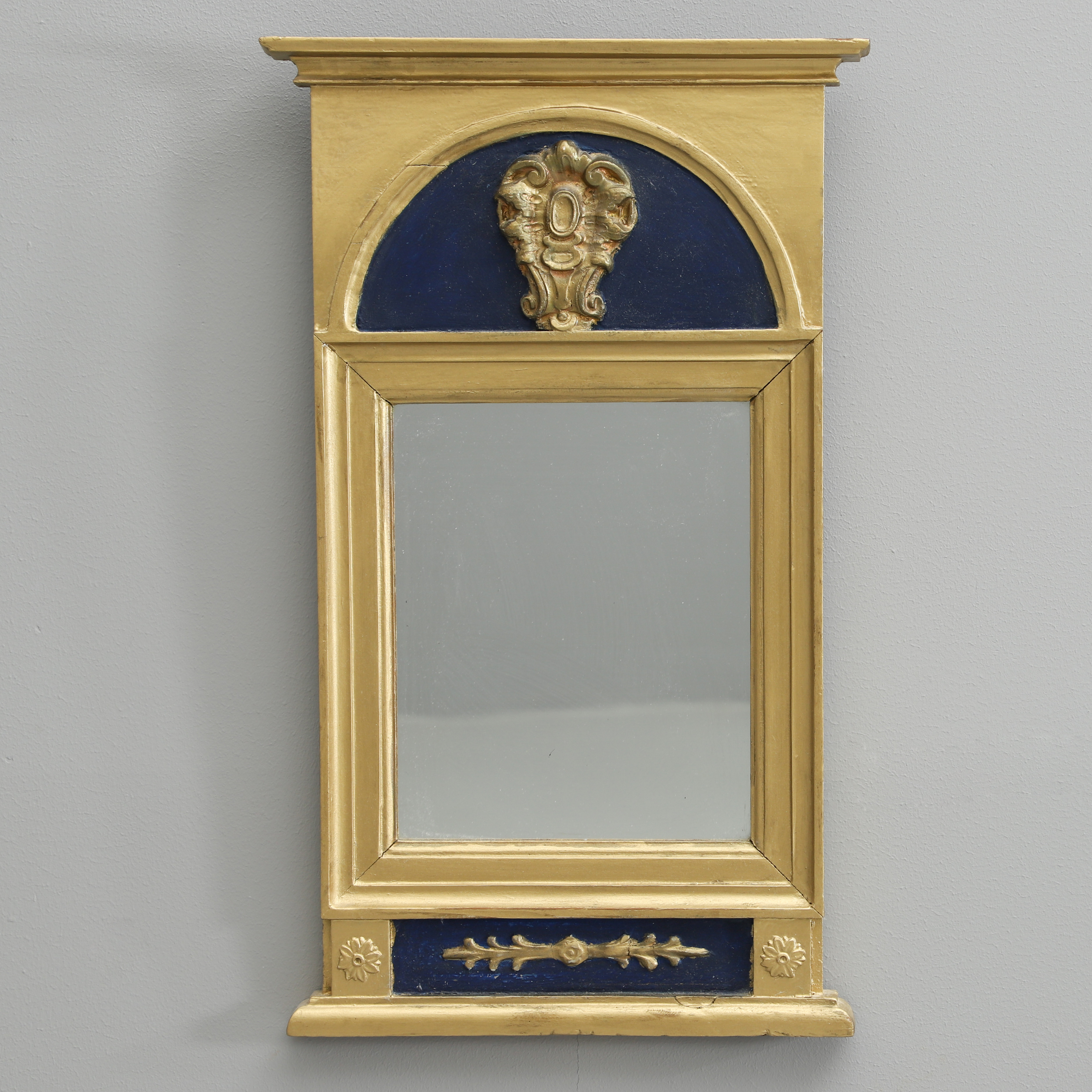 SPEGEL, senempire, 1800-talets mitt. Stämplad W. Lind, Söderhamn.